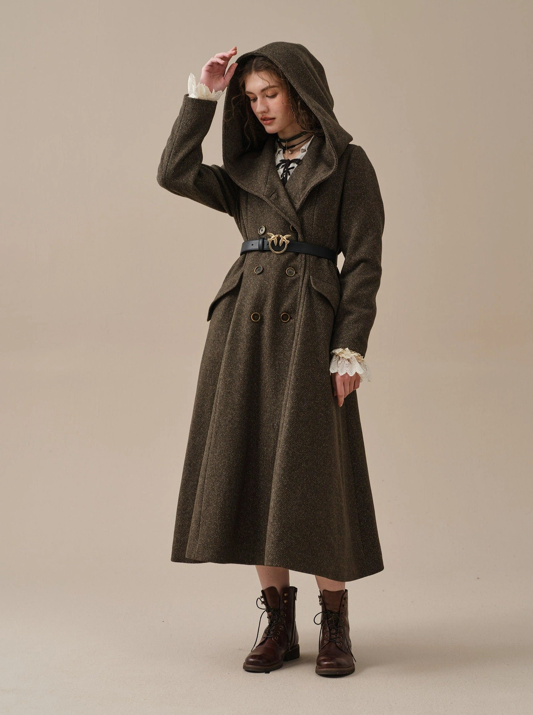 HighDensity Weave Trista 24 | 100% twill wool hooded coat