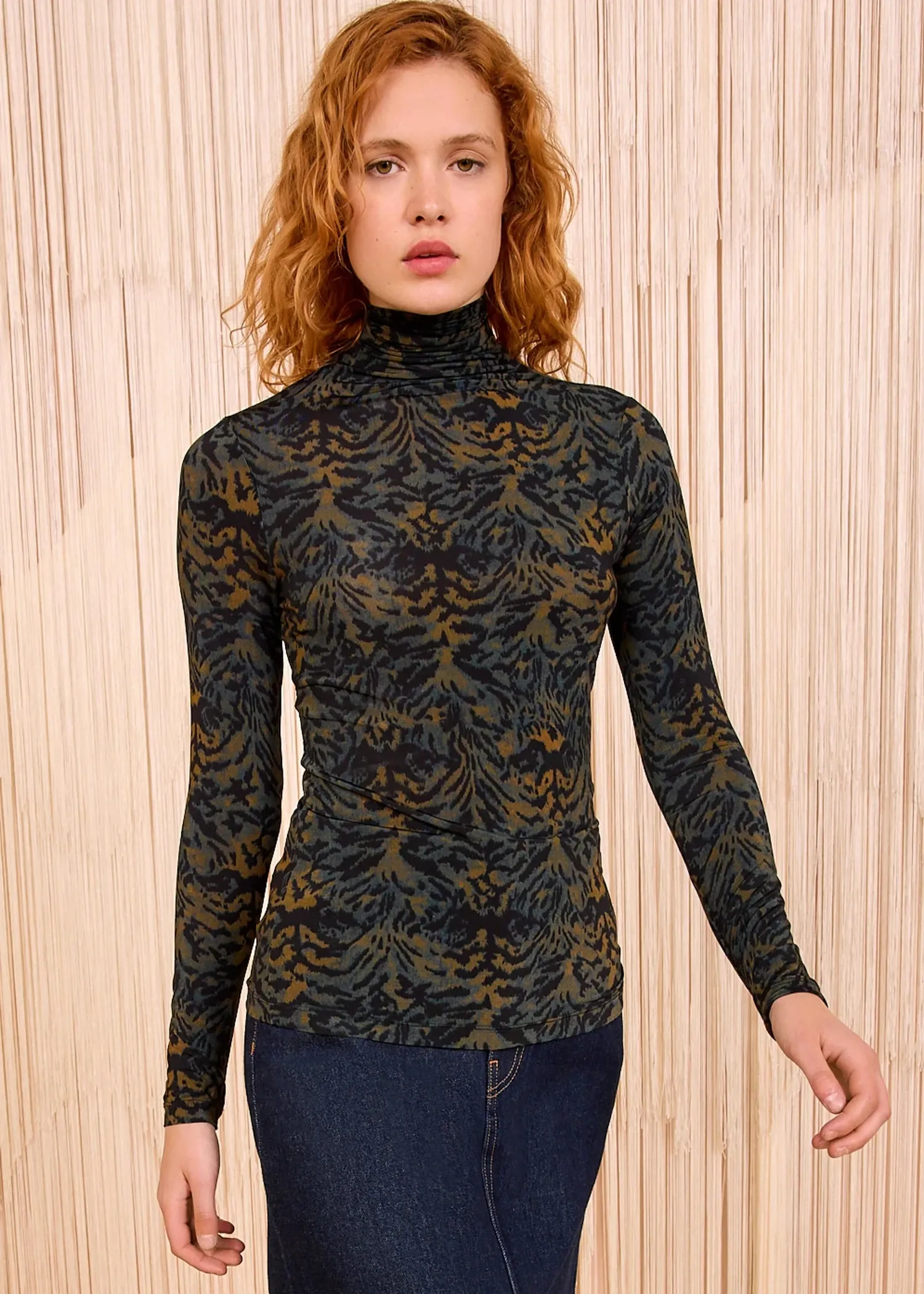 Ultrasoft Inner Lining AntiStaticInnerLining Ulla Johnson Aurelia Jersey Long Sleeve Turtleneck Top