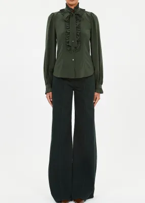 AntiOdorTreatment Ulla Johnson Catroux Silk Long Sleeve Button Front Blouse