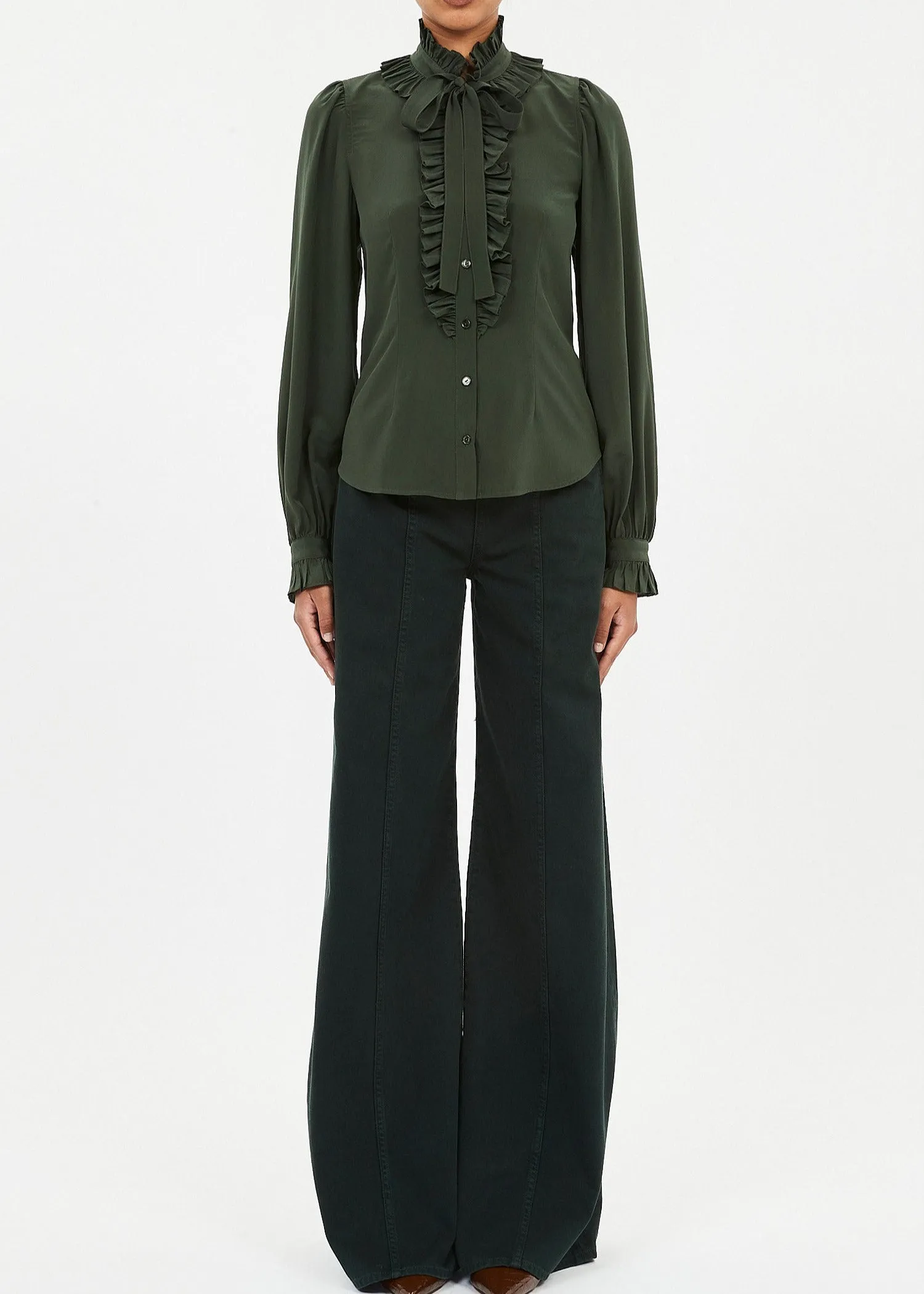 AntiOdorTreatment Ulla Johnson Catroux Silk Long Sleeve Button Front Blouse