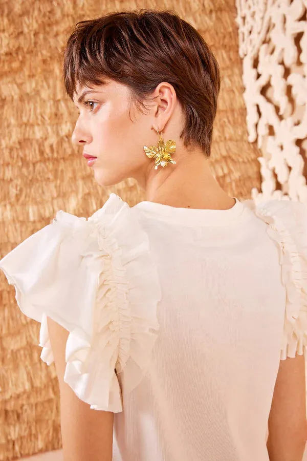 Contemporary Cut Ulla Johnson Leia Ruffle Sleeve Top