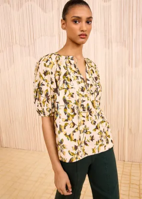 MoistureWicking Material Ulla Johnson Loli Short Sleeve Blouse