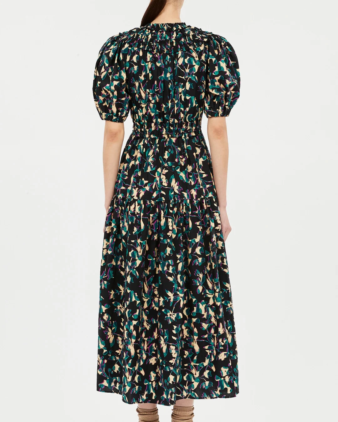 Ulla Johnson Othella Short Sleeve Midi Dress Professional Look