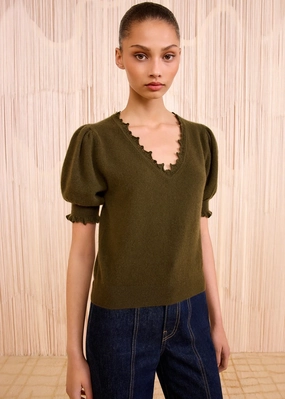 Ulla Johnson Polline Short Sleeve Top Ergonomic Cut QuickDry Textile