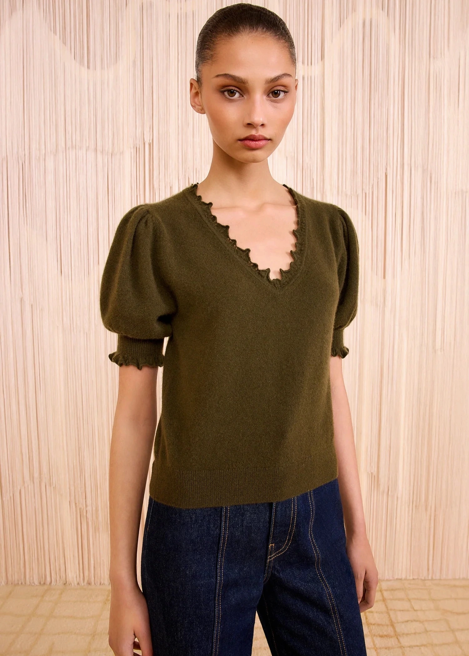 Ulla Johnson Polline Short Sleeve Top Ergonomic Cut QuickDry Textile