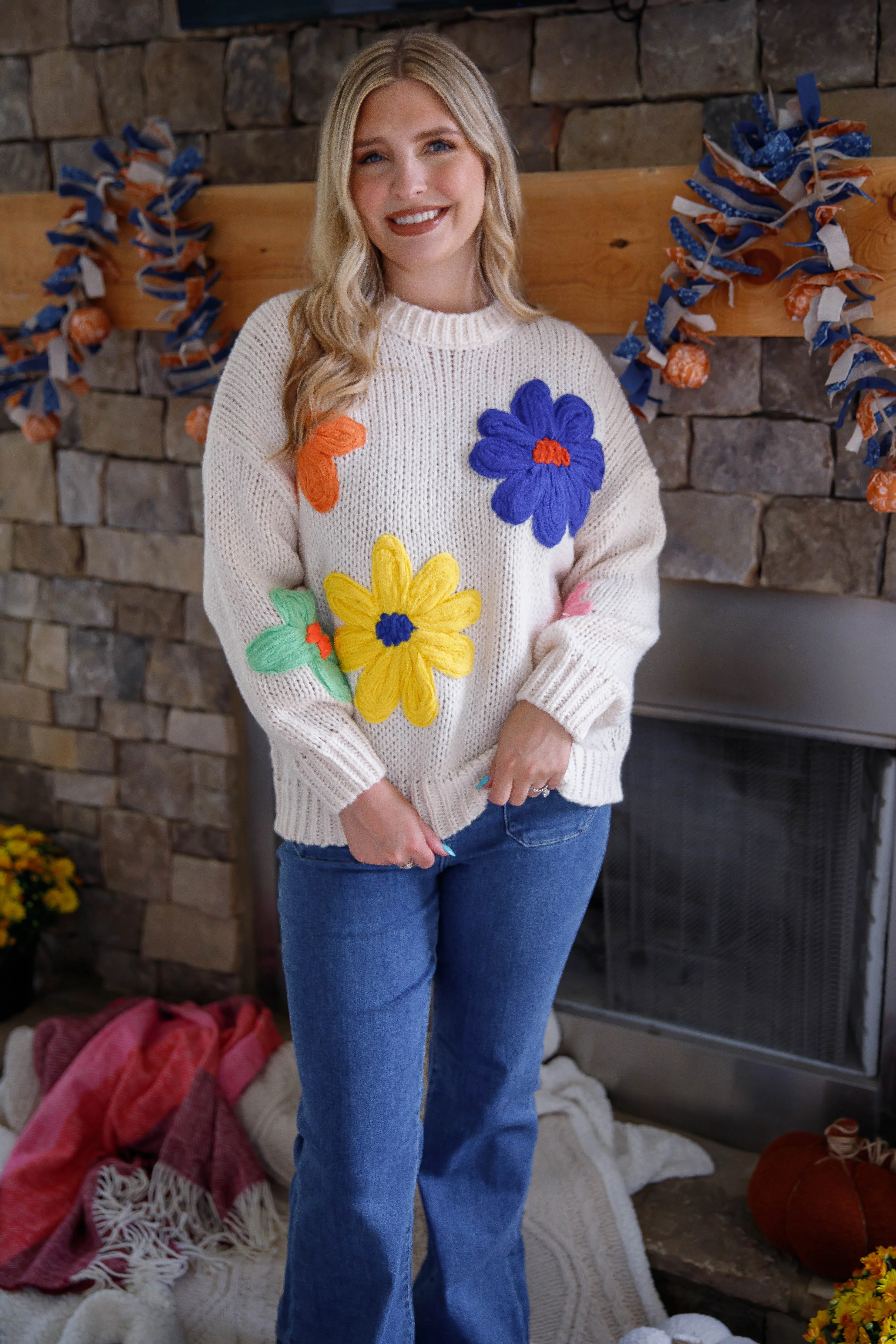 UPF Protective Fabric Reinforced Stitching RESTOCK: A Beautiful Bloom Sweater