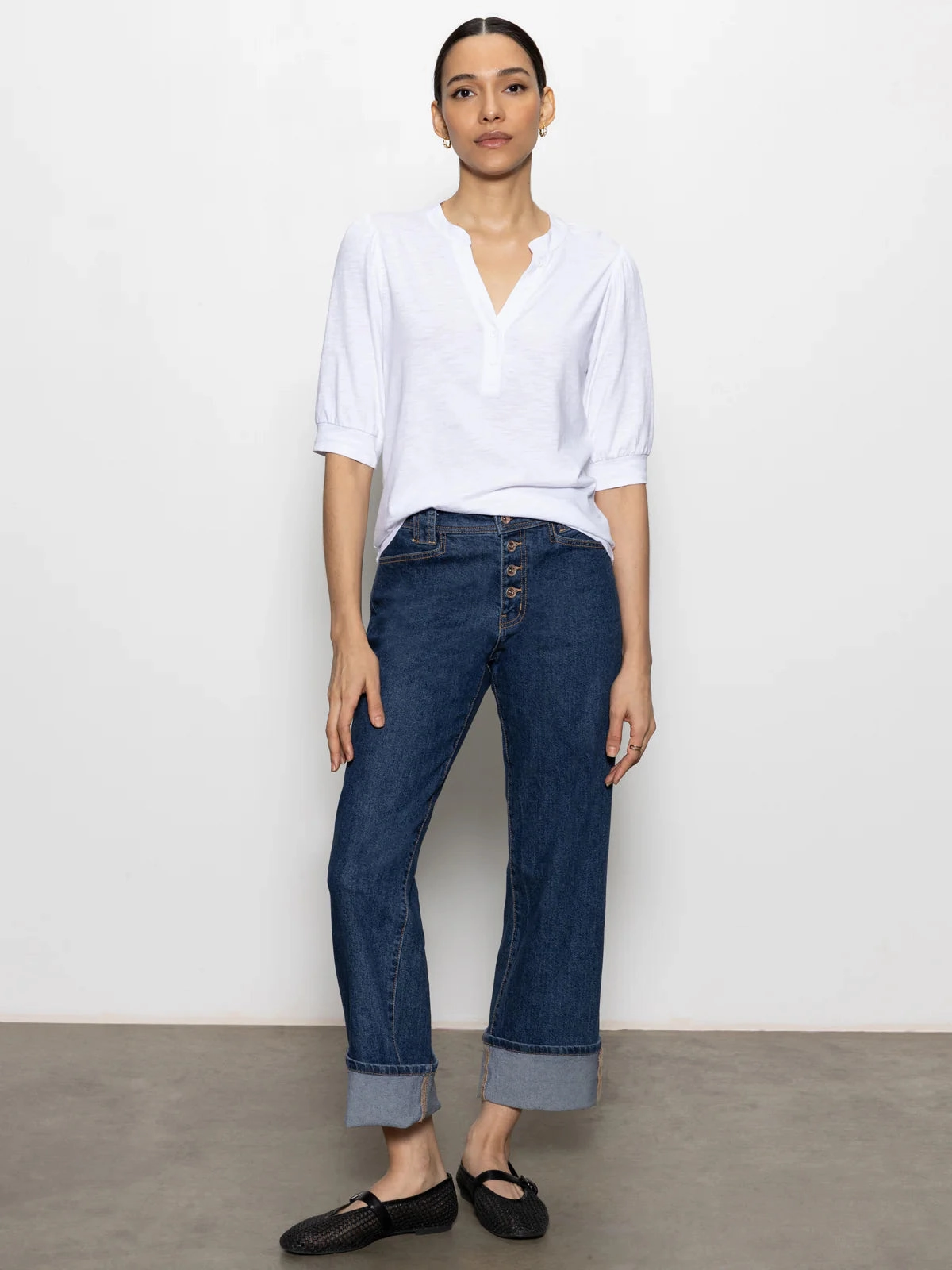 Sanctuary Mixed Media Tee White Relaxed Tank Abrasion Resistant Fabric