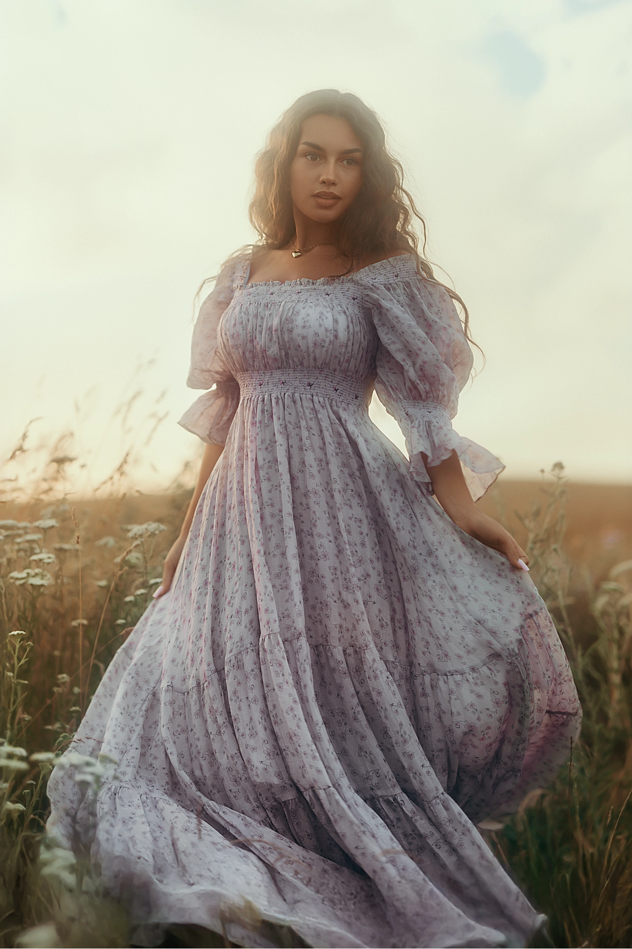 Double Stitched Seams Outdoor Style Staple Cloud 21 | smocking embroidery linen dress