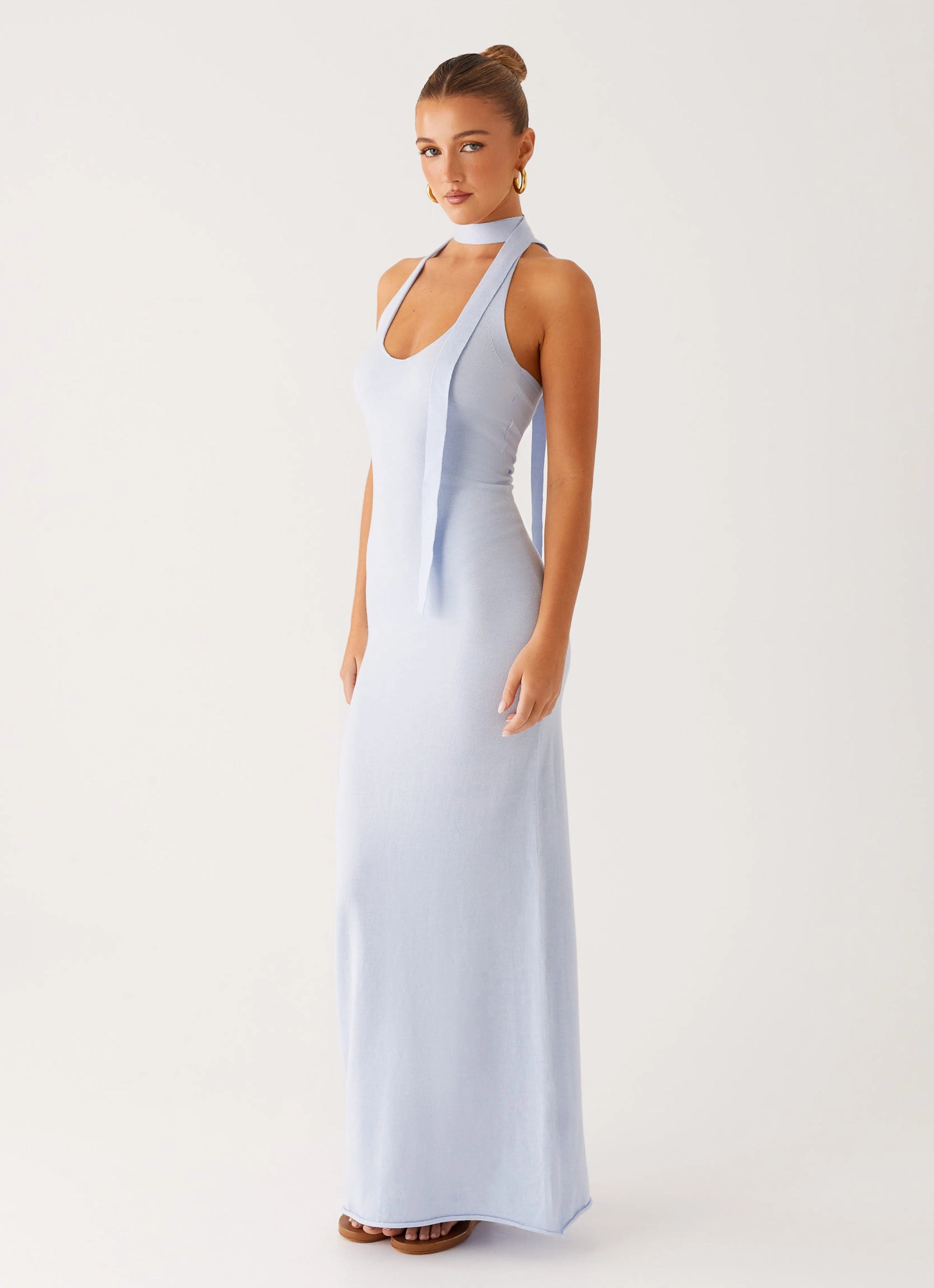 Light Weave Eddie Knit Maxi Dress - Blue