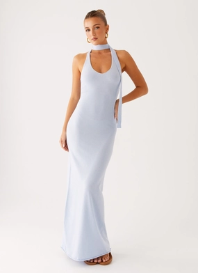 Eddie Knit Maxi Dress - Blue Ethically-Made