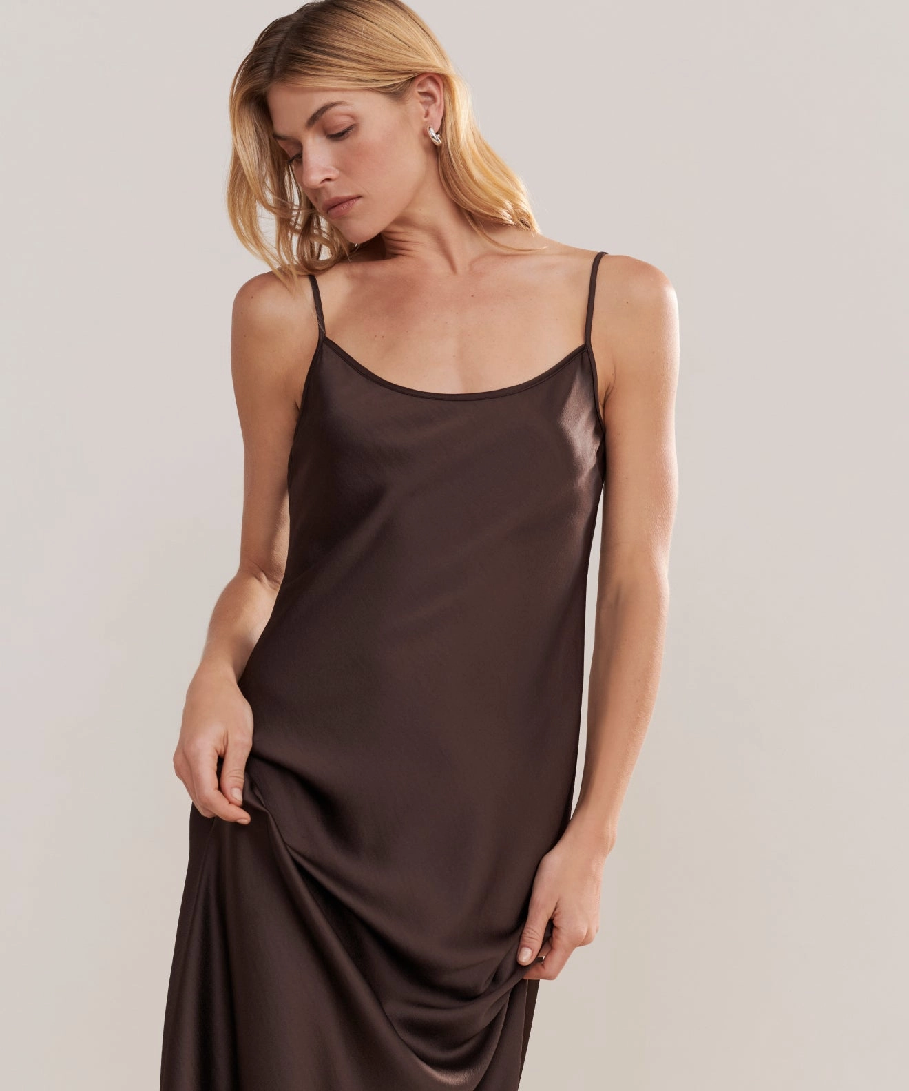 Cleo Slip Dress Fall Flow Subtle Edge