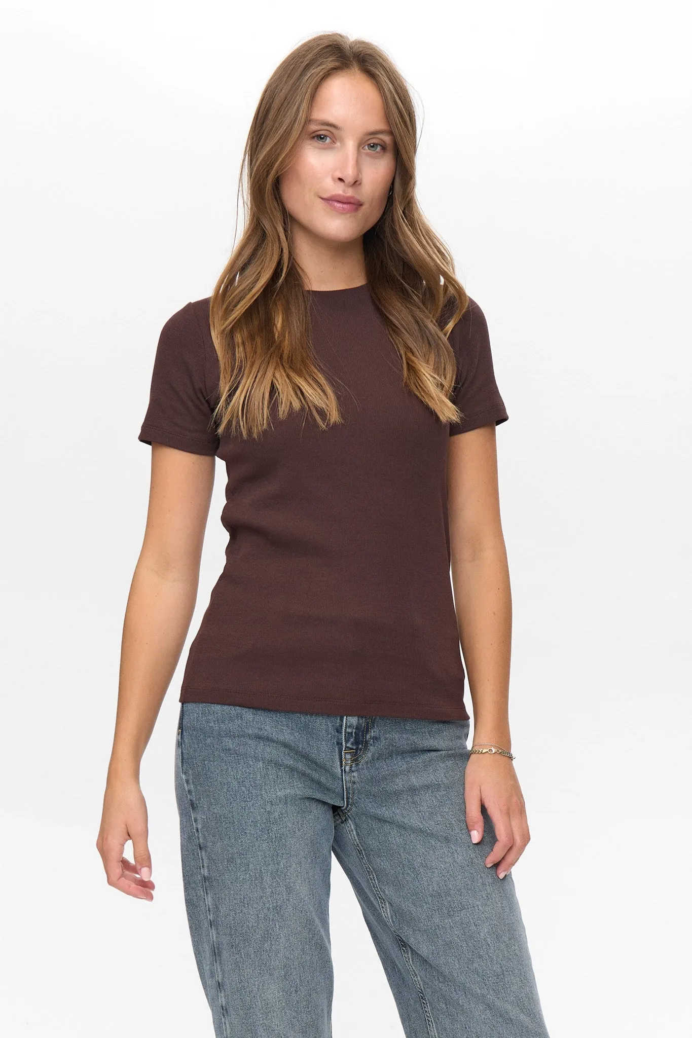 NURILEY SS TEE - Black Coffee PaddedInsulation