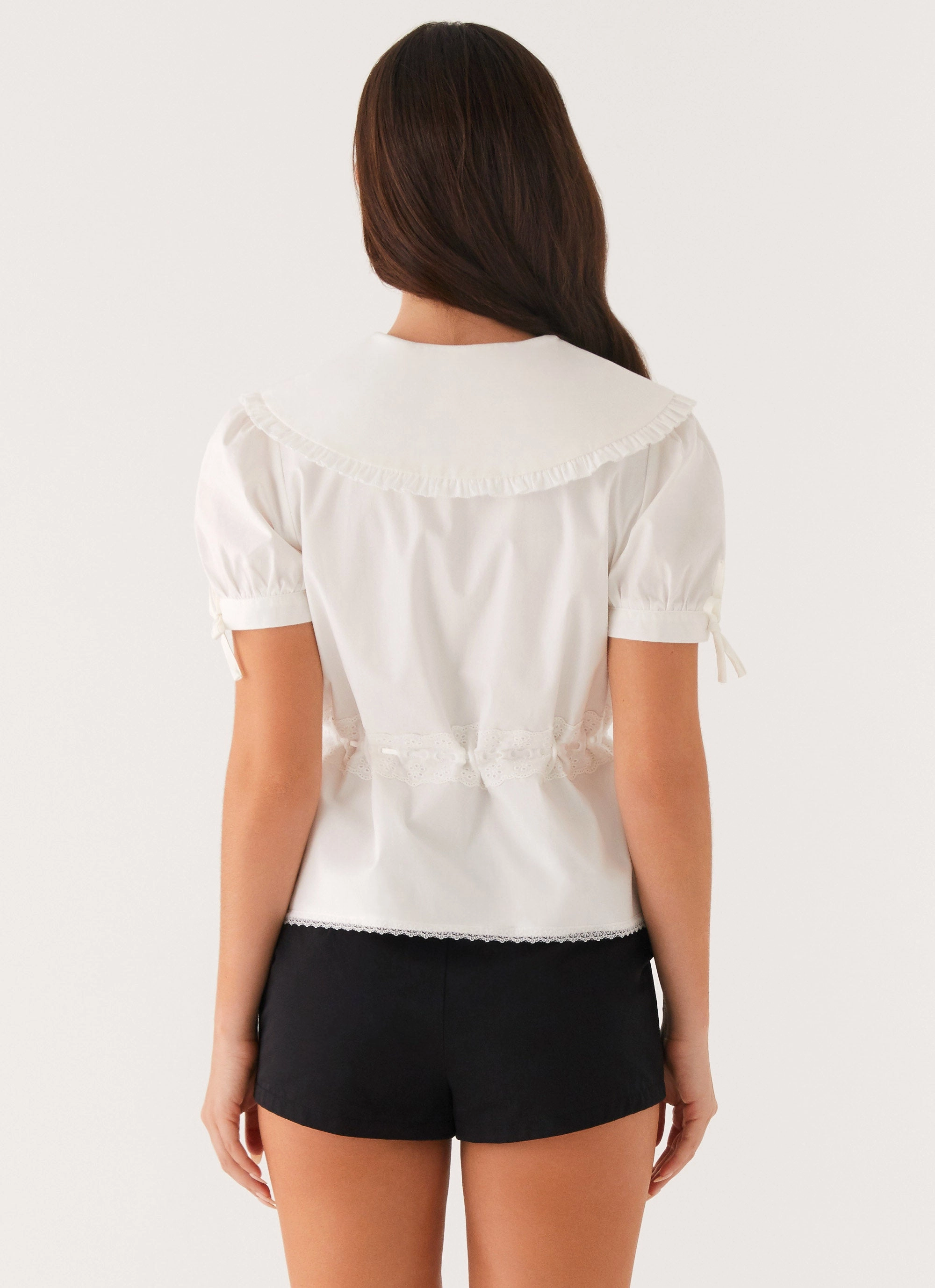SelfFabric Binding Valerie Blouse - White