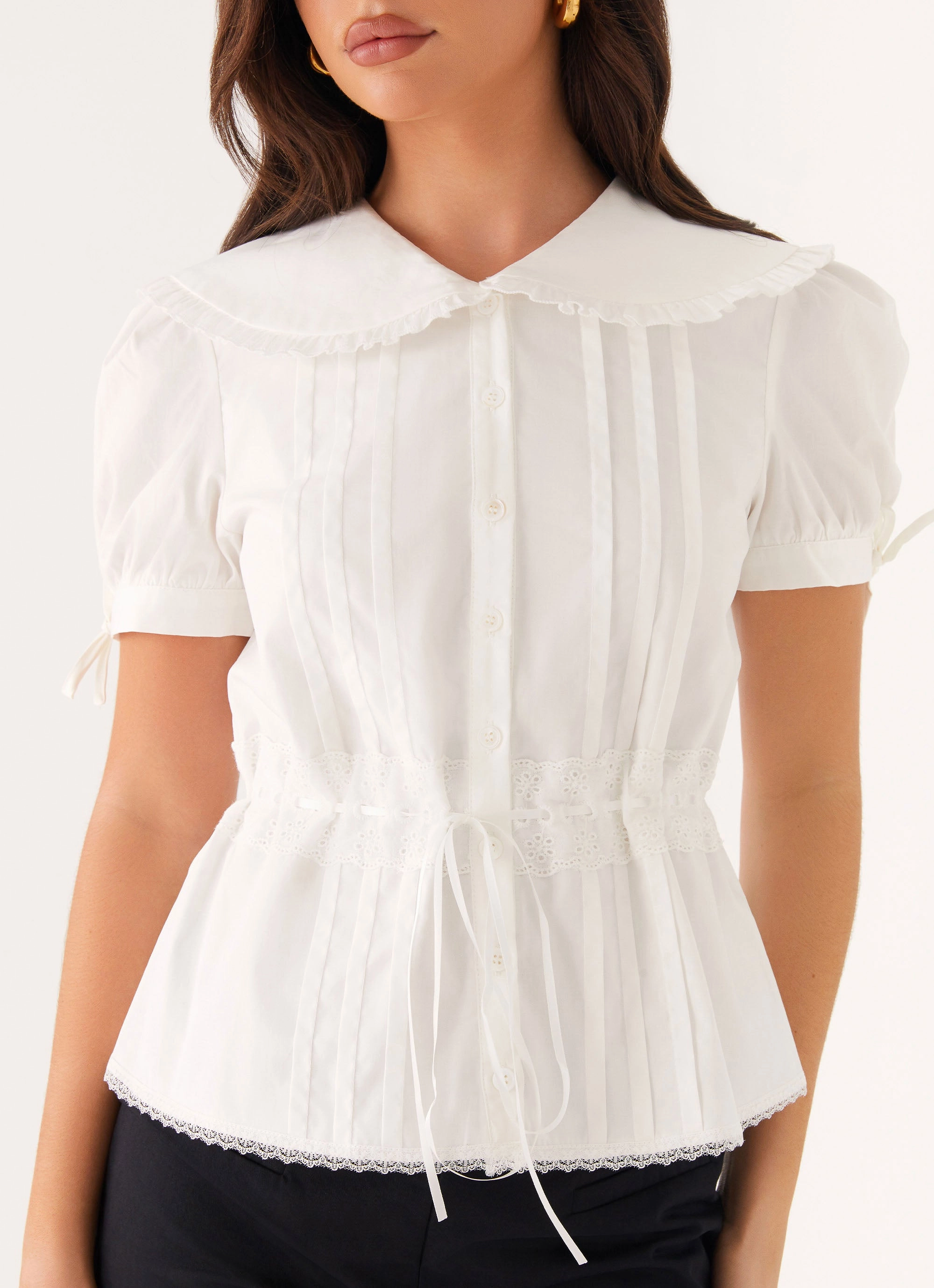 Anti Static Fabric AllDayComfort Valerie Blouse - White