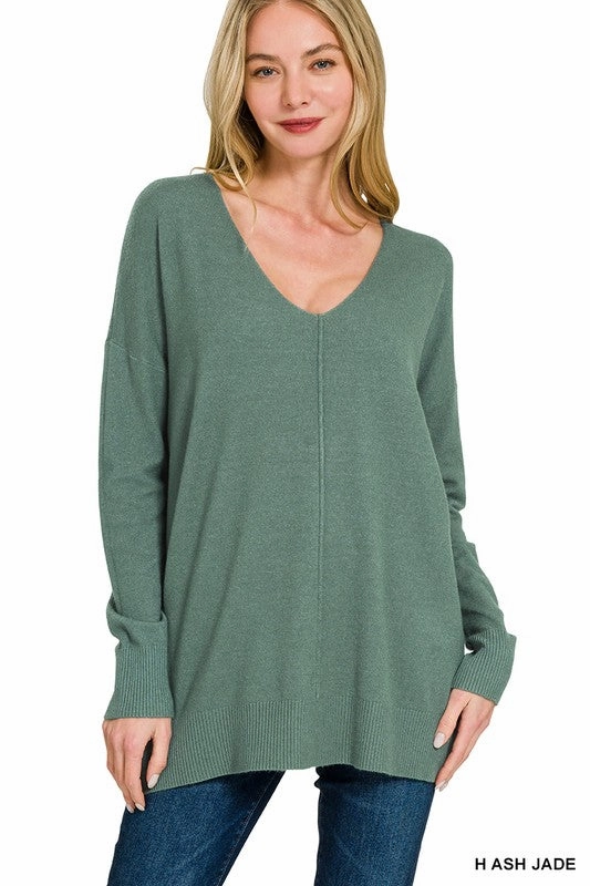 Venelope Viscose Front Seam Sweater S-XL HighElasticity