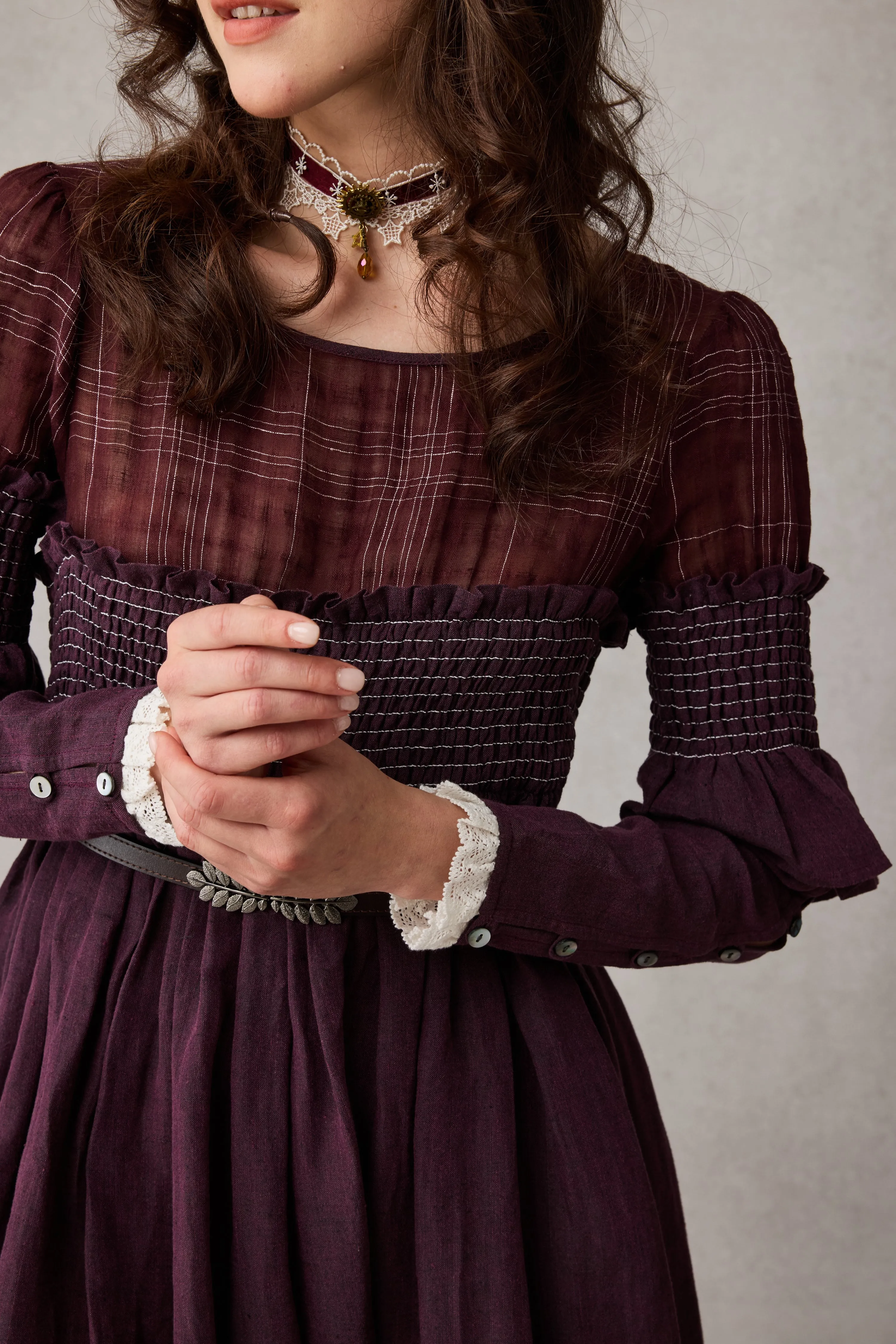 Orchid 19 |romantic linen gown Layered Look