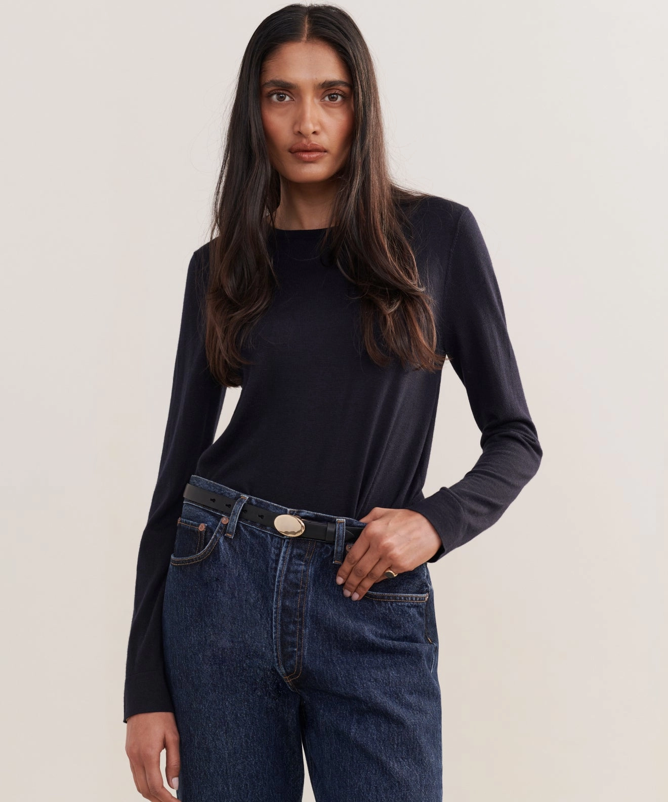 Leather Audrey Belt Eco Friendly Dye Process