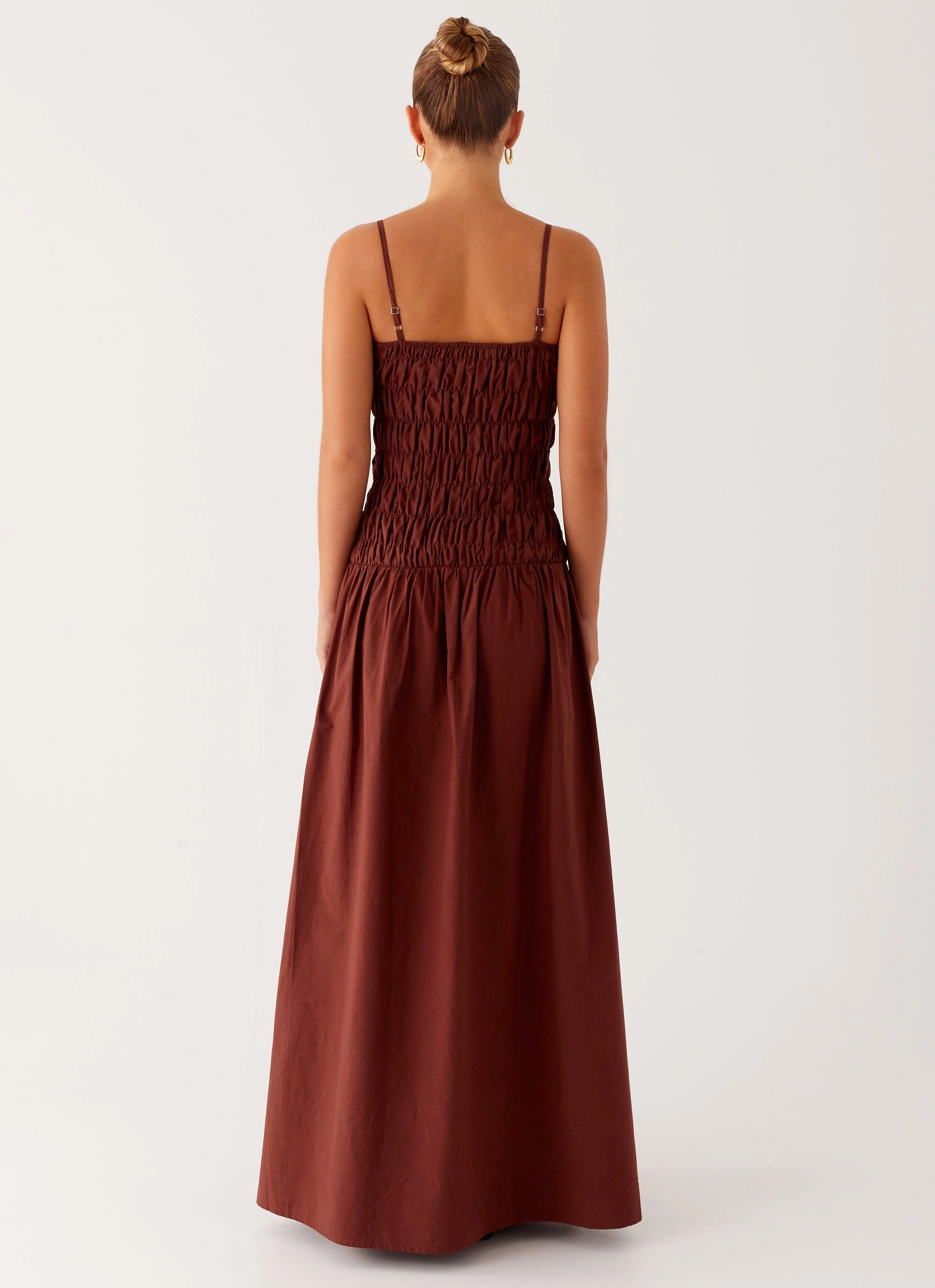 Brooke Maxi Dress - Chocolate Side Tie