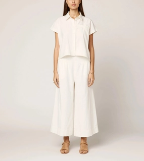 Kalora Blouse | Ivory Vintage Hoodie FadeResistantTechnology