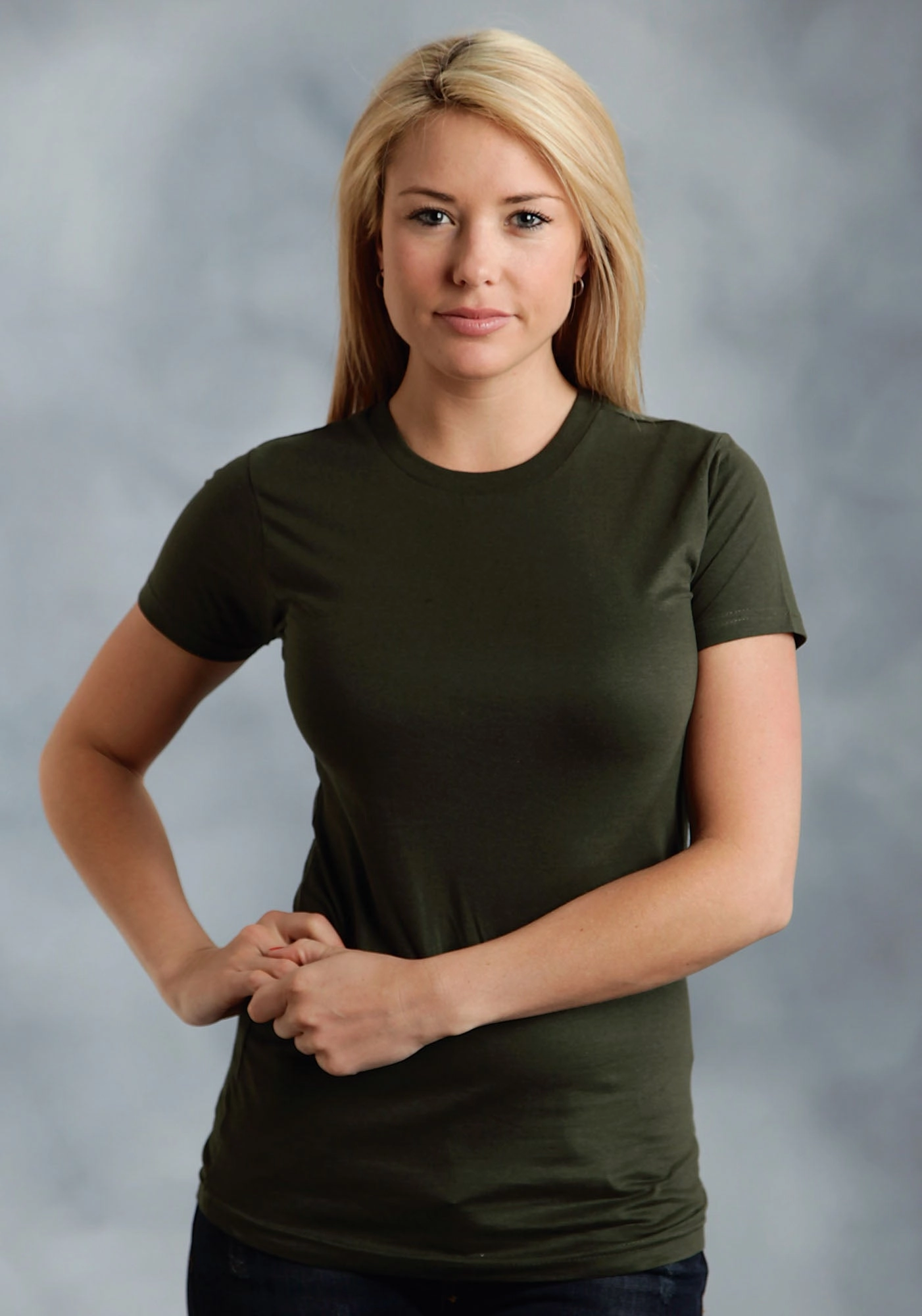 Ouray Womens Light Green 100% Cotton USA S/S Heather T-Shirt Weekend Style