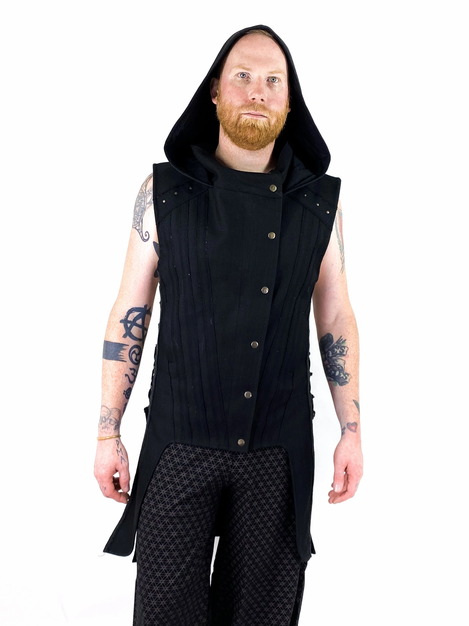 Virtuoso Tailcoat Double Layered Hem YarnDyedFabric