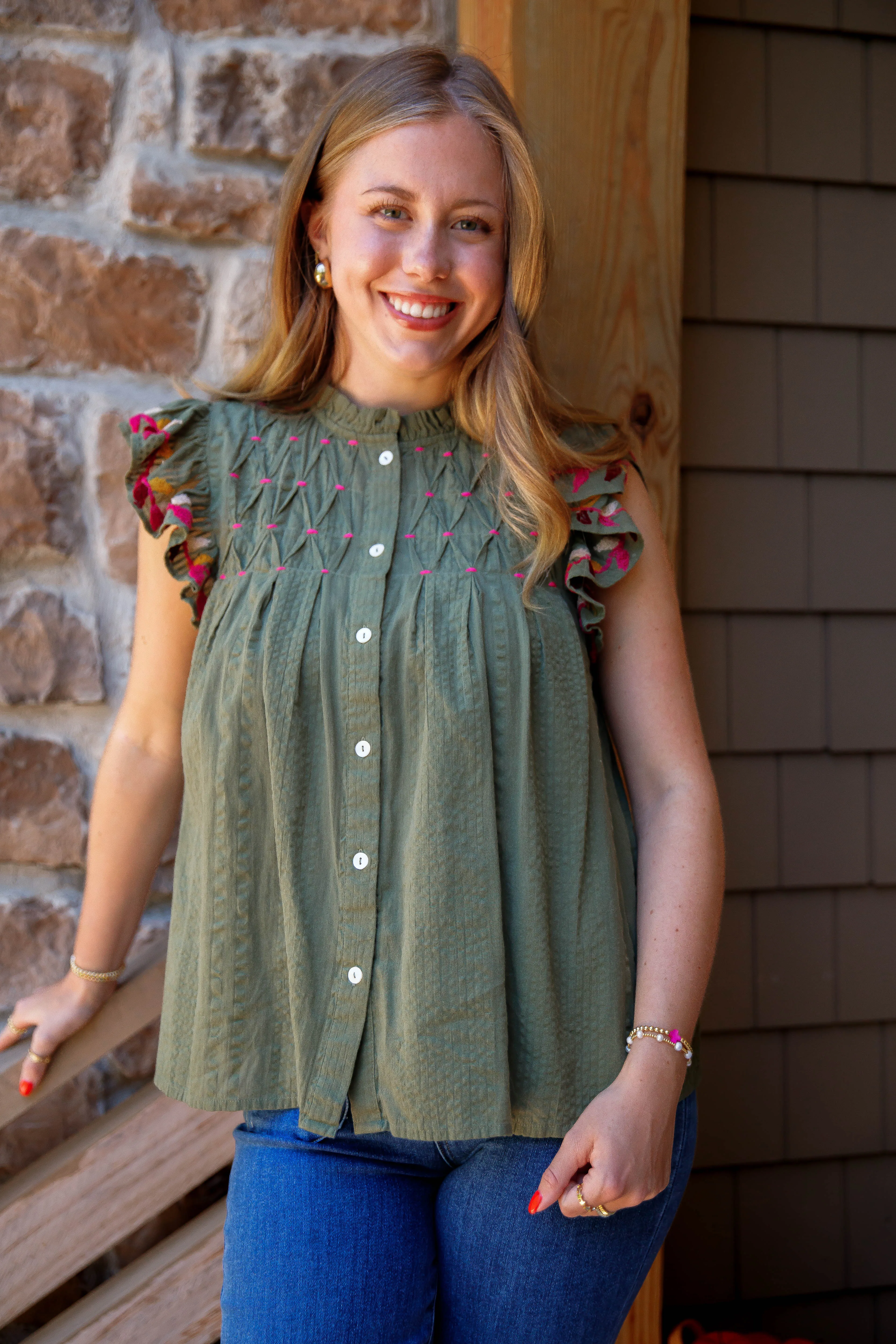 Wants and Needs Blouse Non Closure Collar