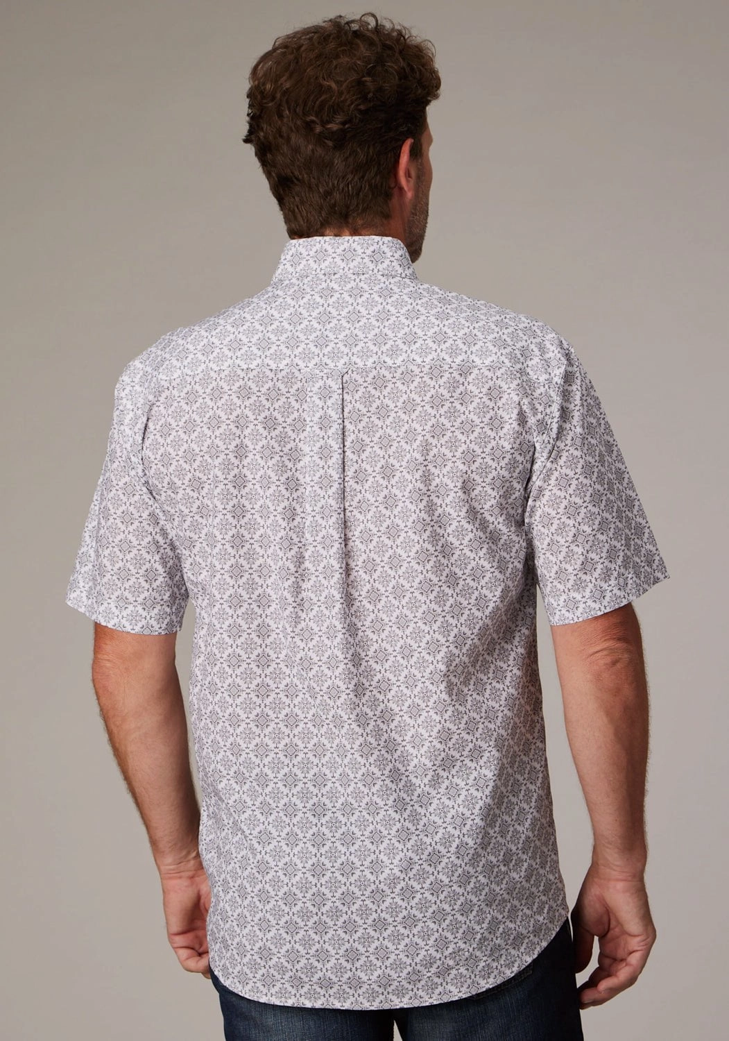 Bold colors wrinkle free Roper Mens 2017 Silver Medallion Grey 100% Cotton 1 Pkt S/S Shirt