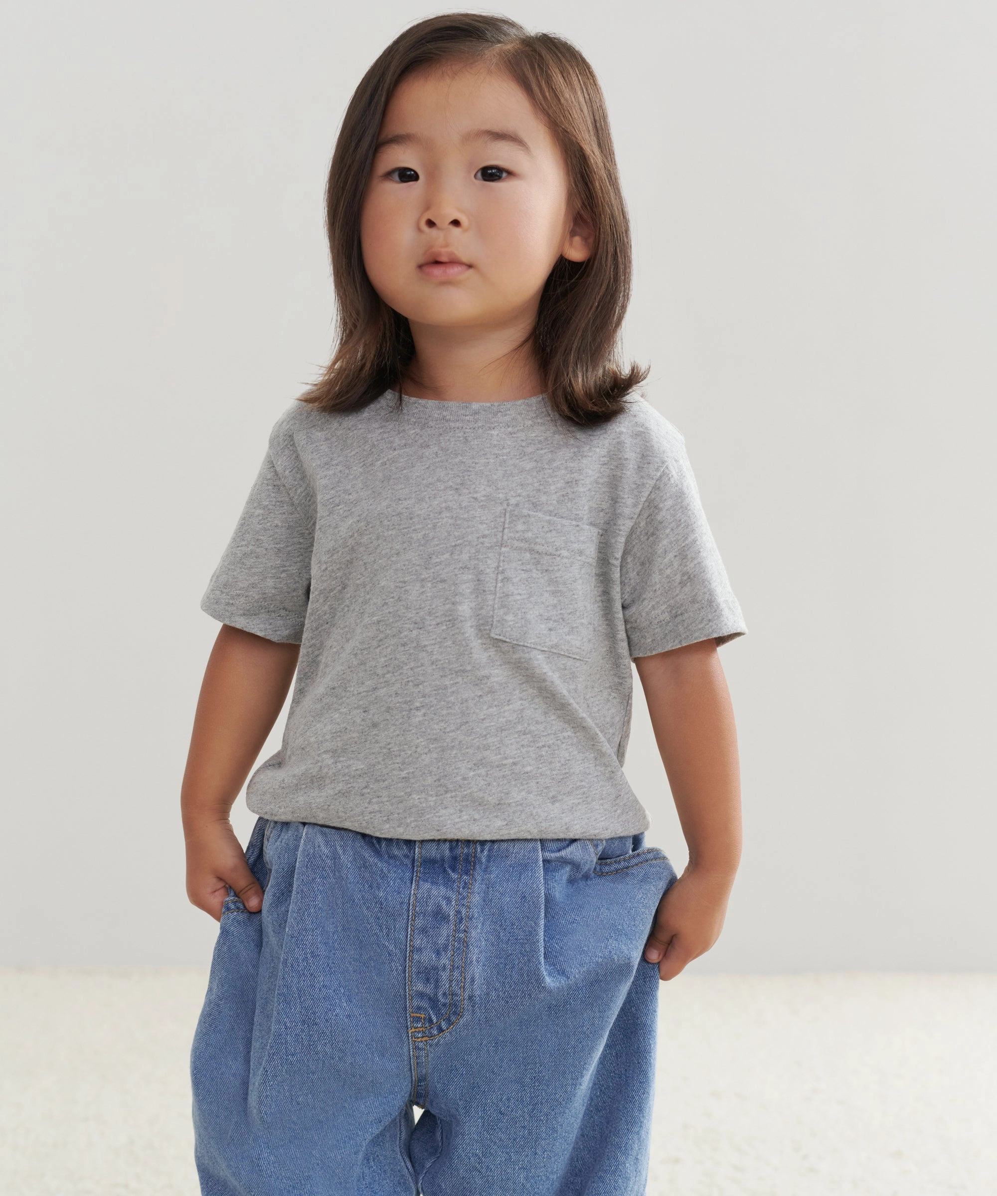 AntiPillingFinish Kids' Vintage Pocket Tee