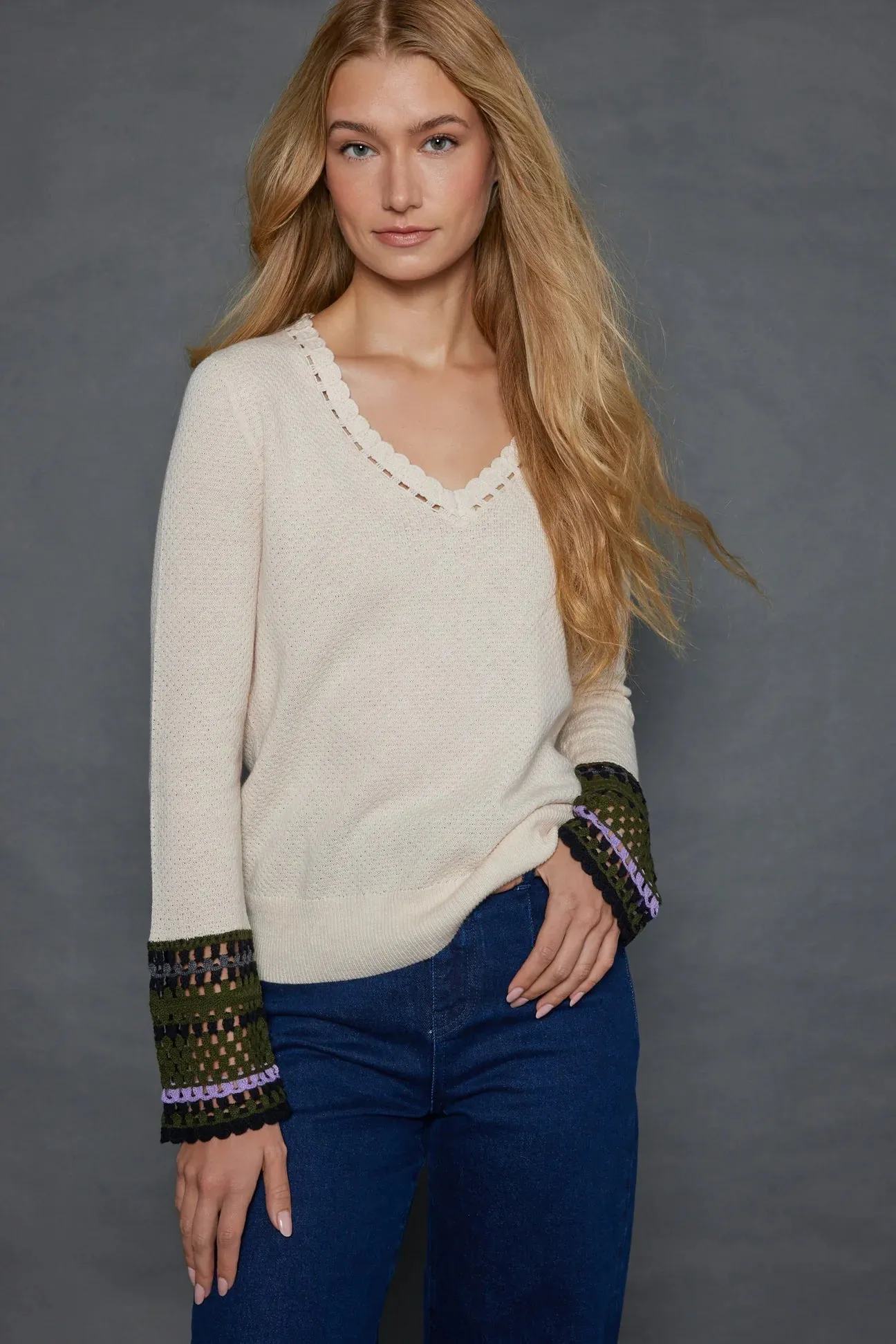 Daily Layered Lisa Todd Cuff Links Sweater