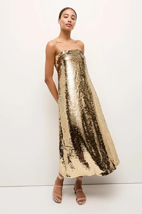 Marie Oliver Nalonie Dress Bishop-Sleeve Bold Simplicity