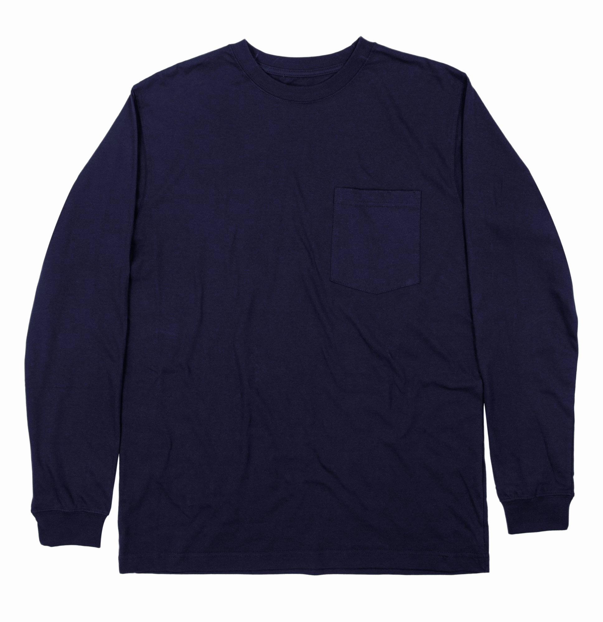 Water Repellent Finish Backpacking Trip Berne Mens Navy 100% Cotton Heavyweight Pocket Tee S/S