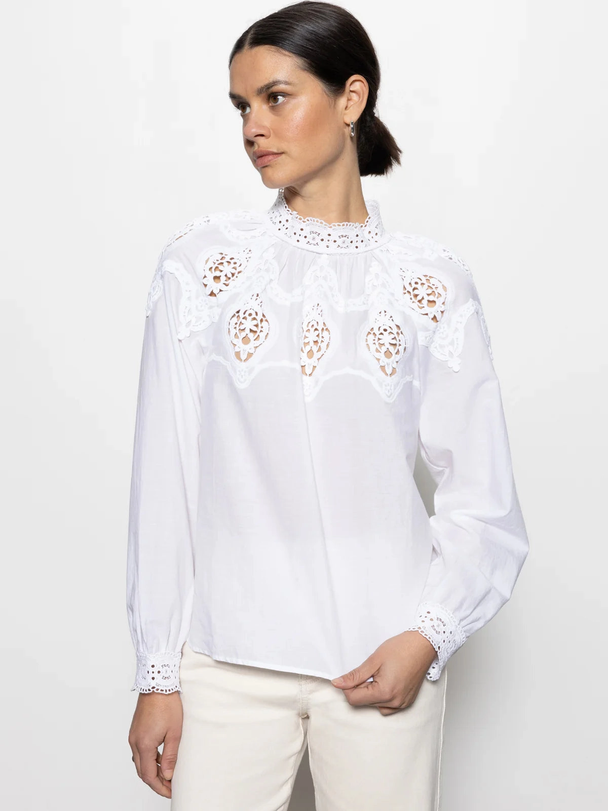 Sanctuary Lace Popover Blouse Professional Wear