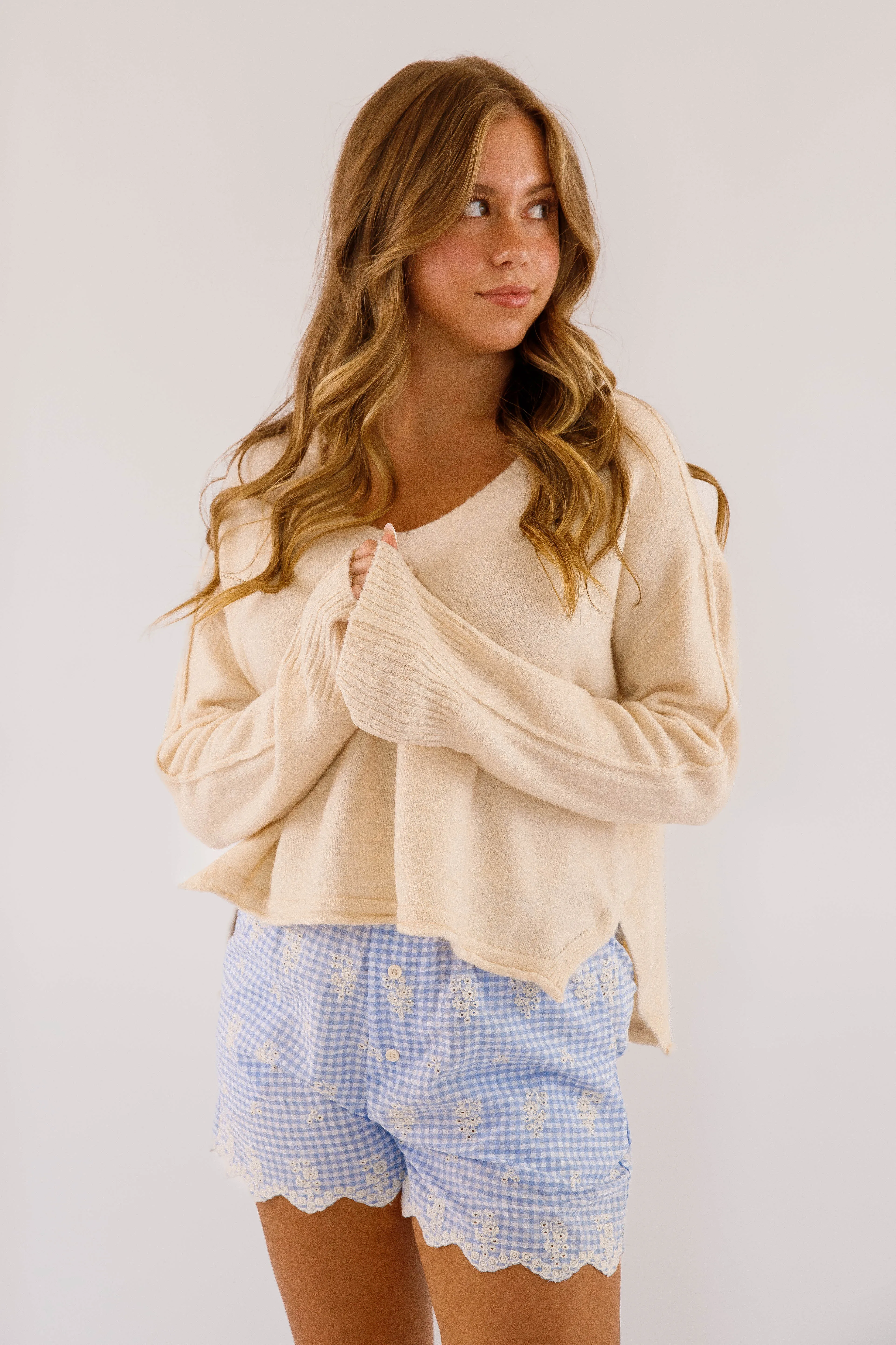 Where It Goes Sweater-Taupe Vintage Shirt