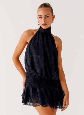 Willow Lace Mini Dress - Black Lace soft fit All Occasion Fashion Mood