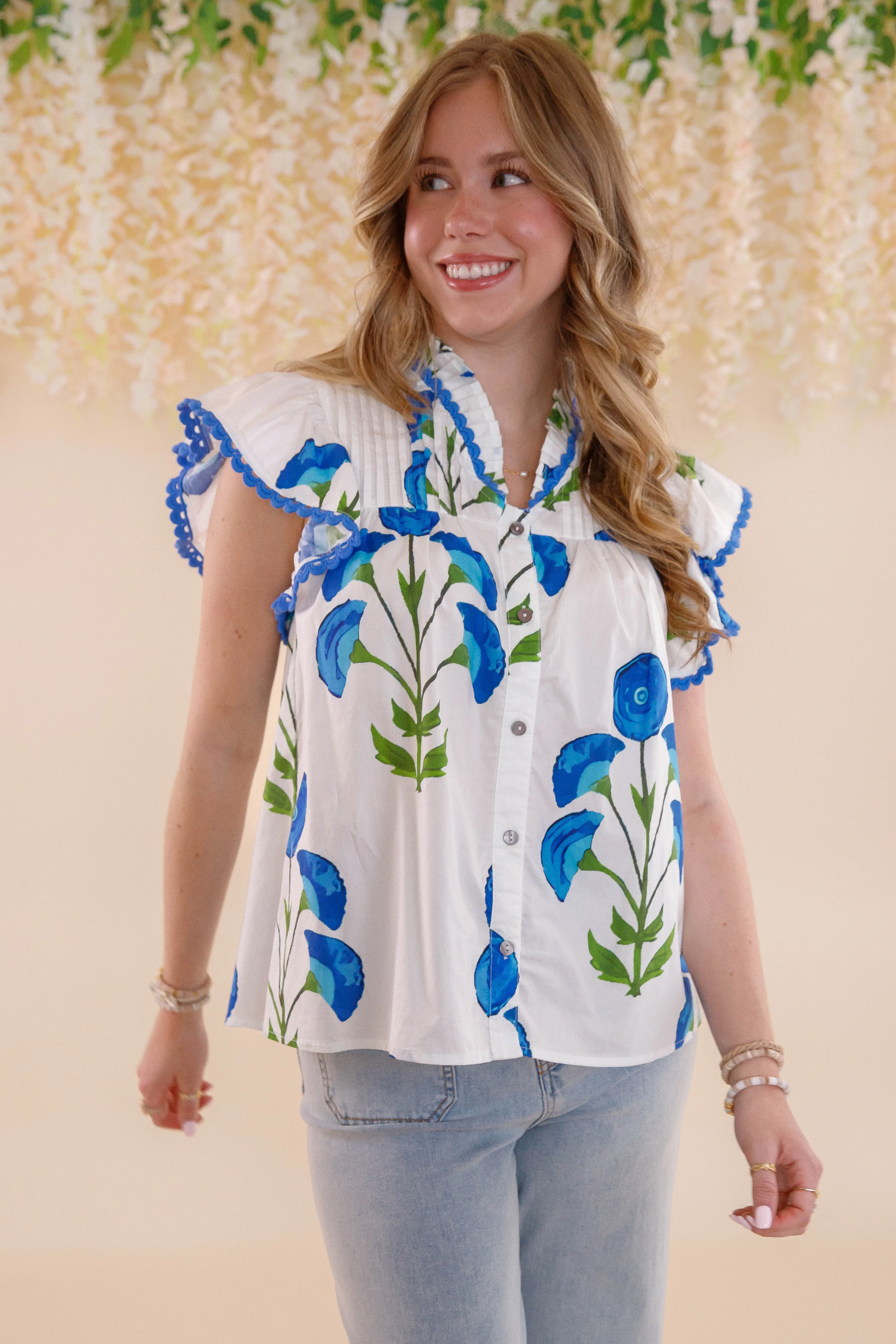 It's Been Done Blouse-White Wrinkle Resistant Finish Microfiber texture