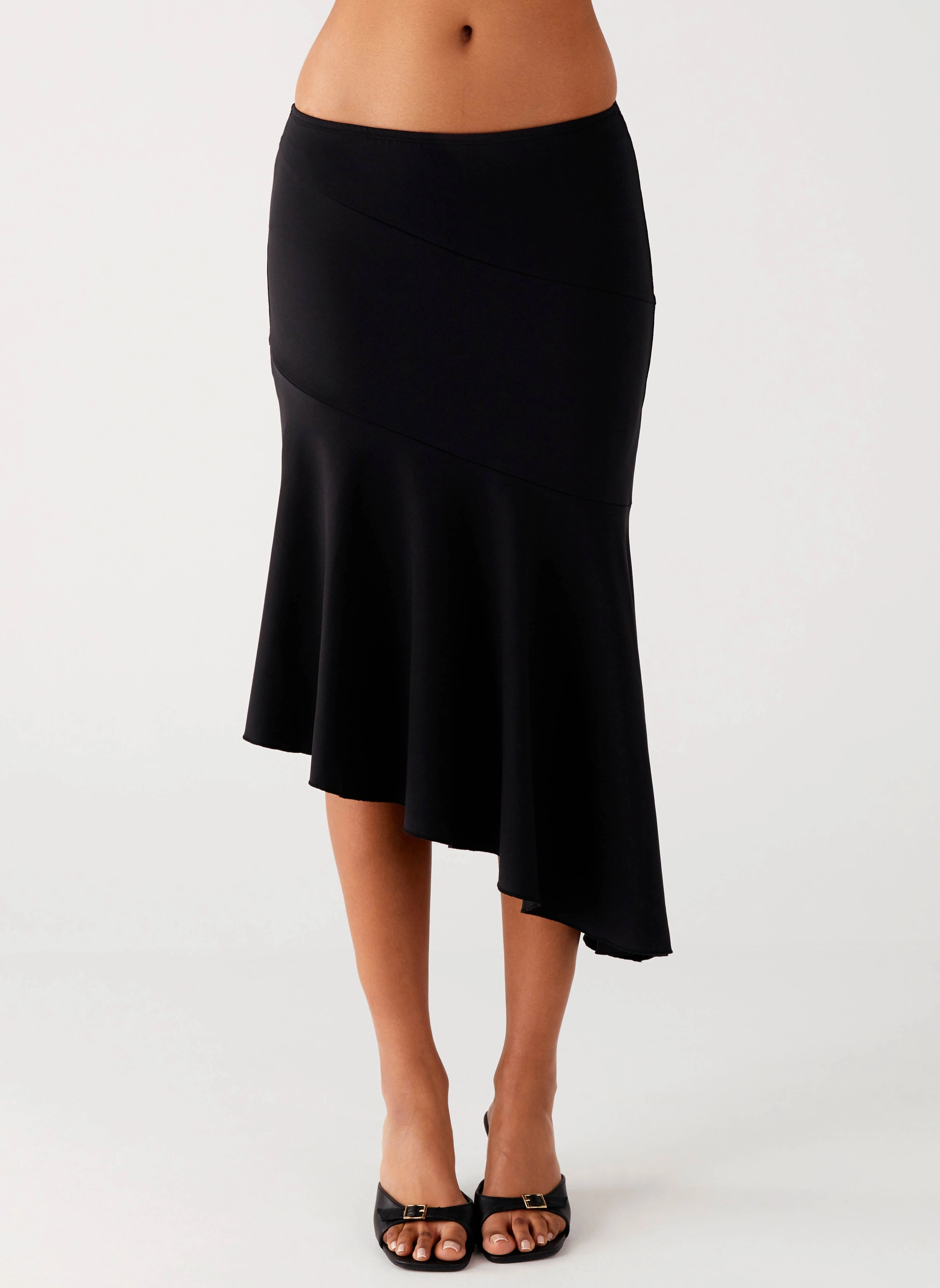 Wonderlust Midi Skirt - Black Sporty Edge Seasonal special