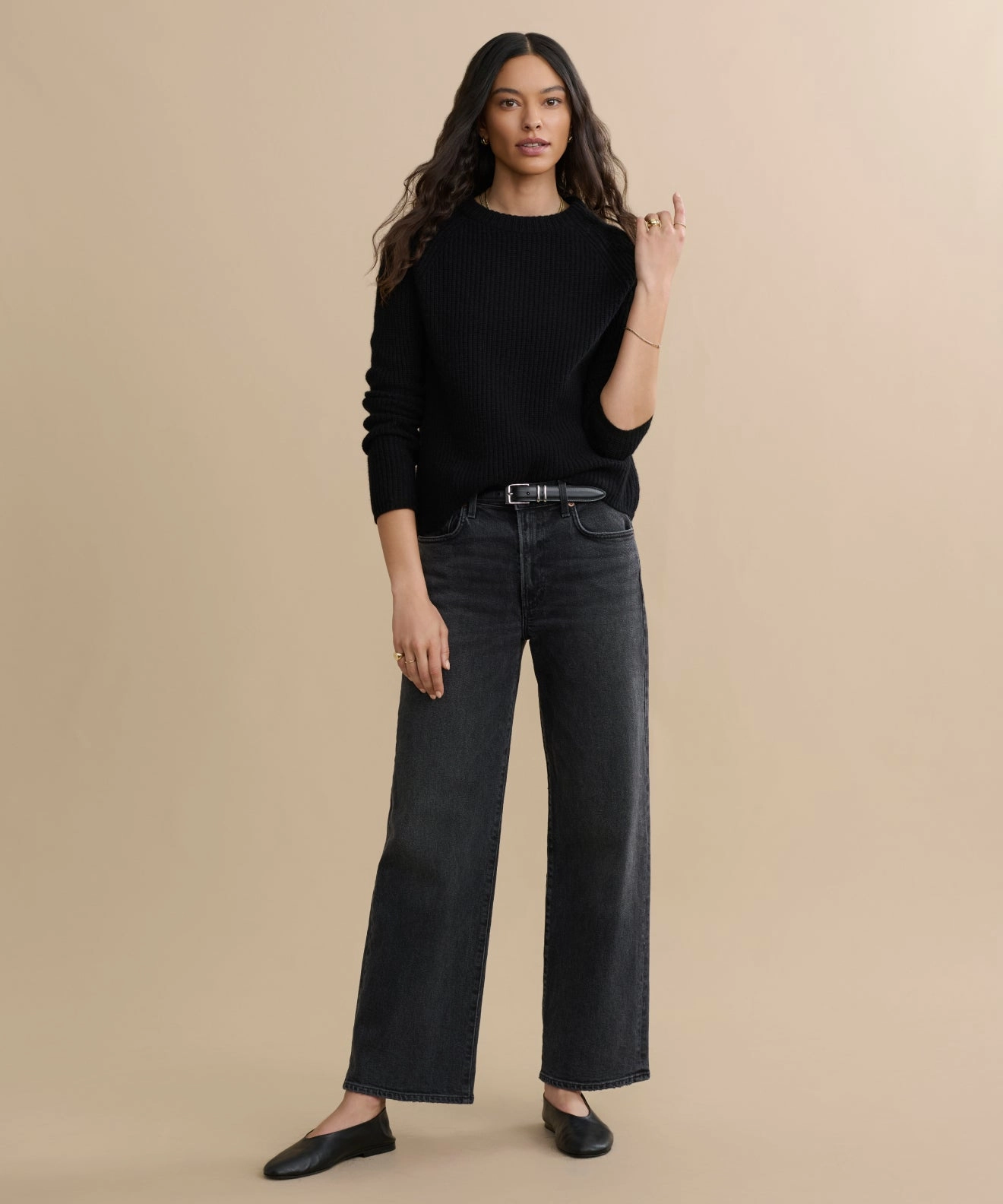 Daily Style Light Cover Cashmere Fisherman Sweater