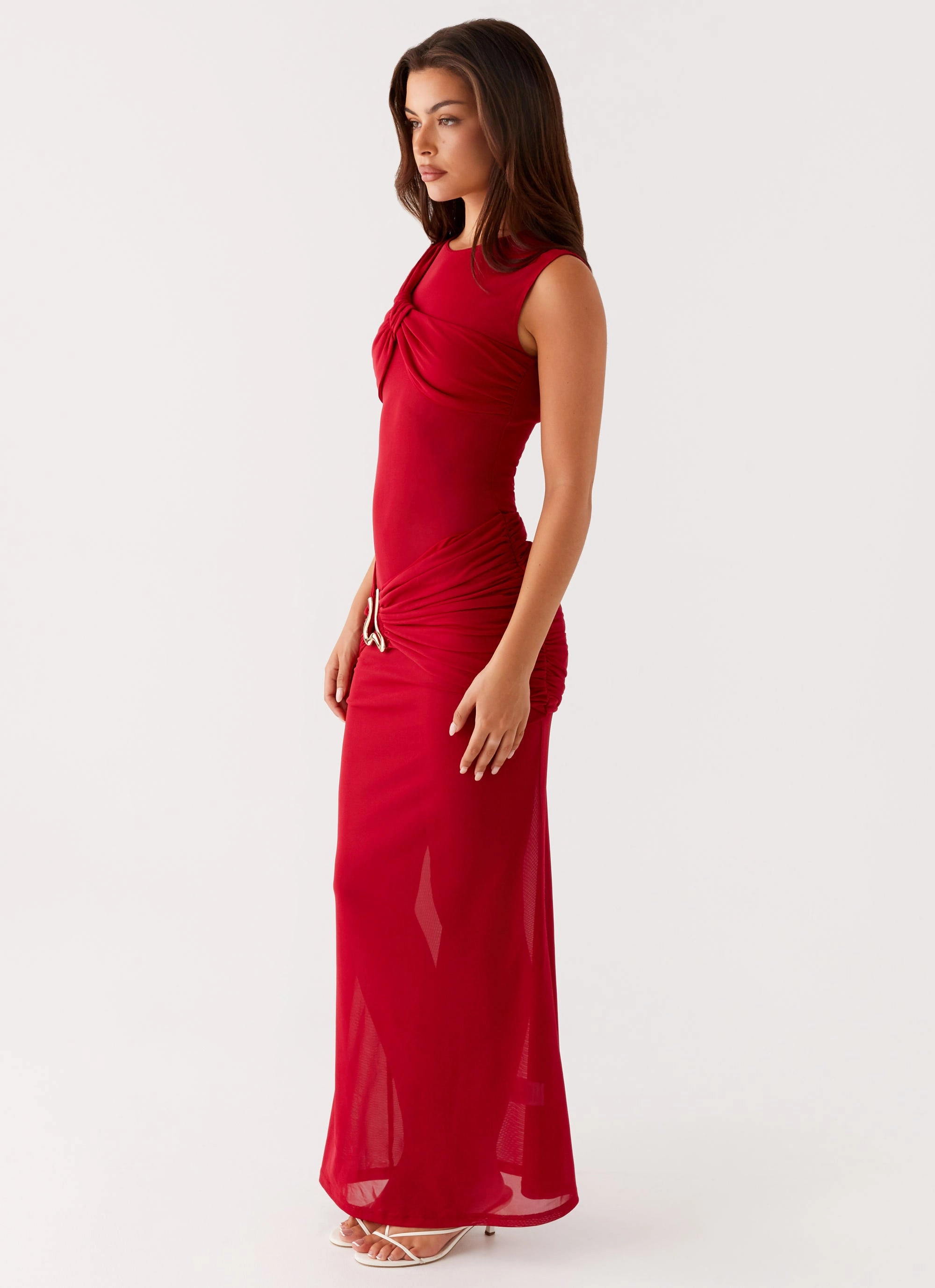 Influencer-Style Fresh Color Worldwide Maxi Dress - Raspberry