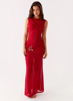 Worldwide Maxi Dress - Raspberry Simple yet sophisticated gown Layer Base