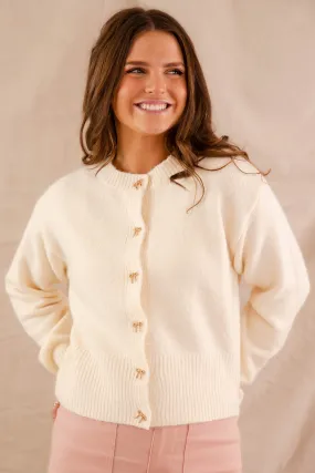 Totally Smitten Cardigan-Cream Quick Dry Performance