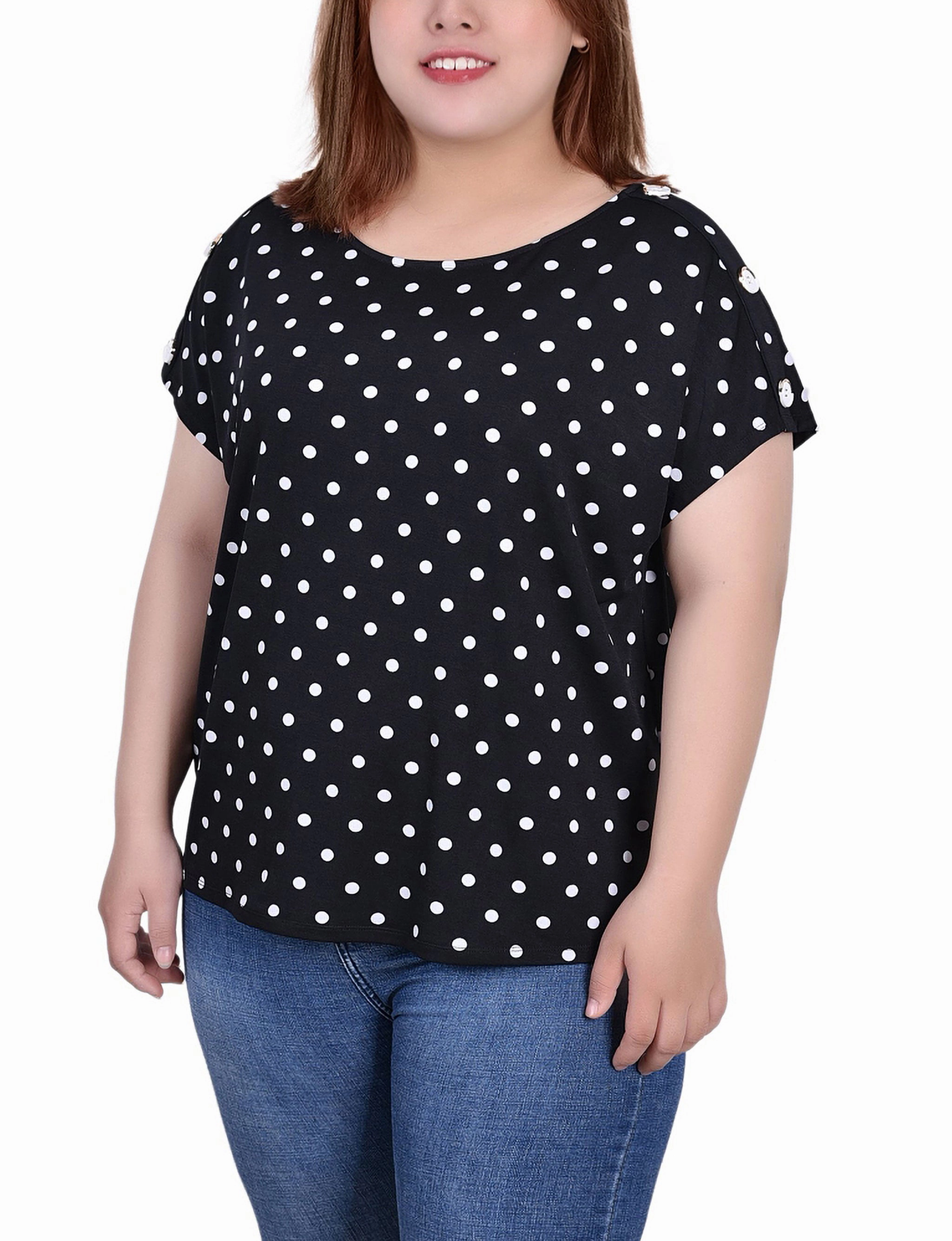 Soft Knit Plus Size Short Extended Sleeve Top
