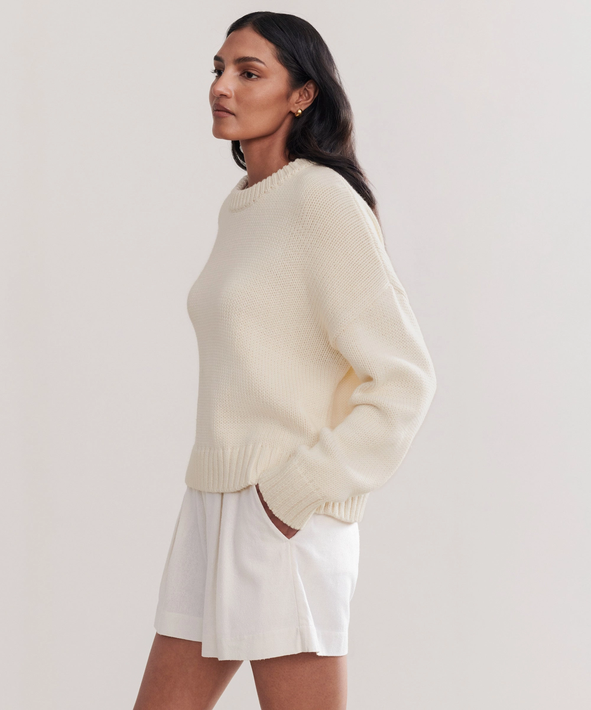 hypoallergenic material Durable Blends Chloe Crewneck