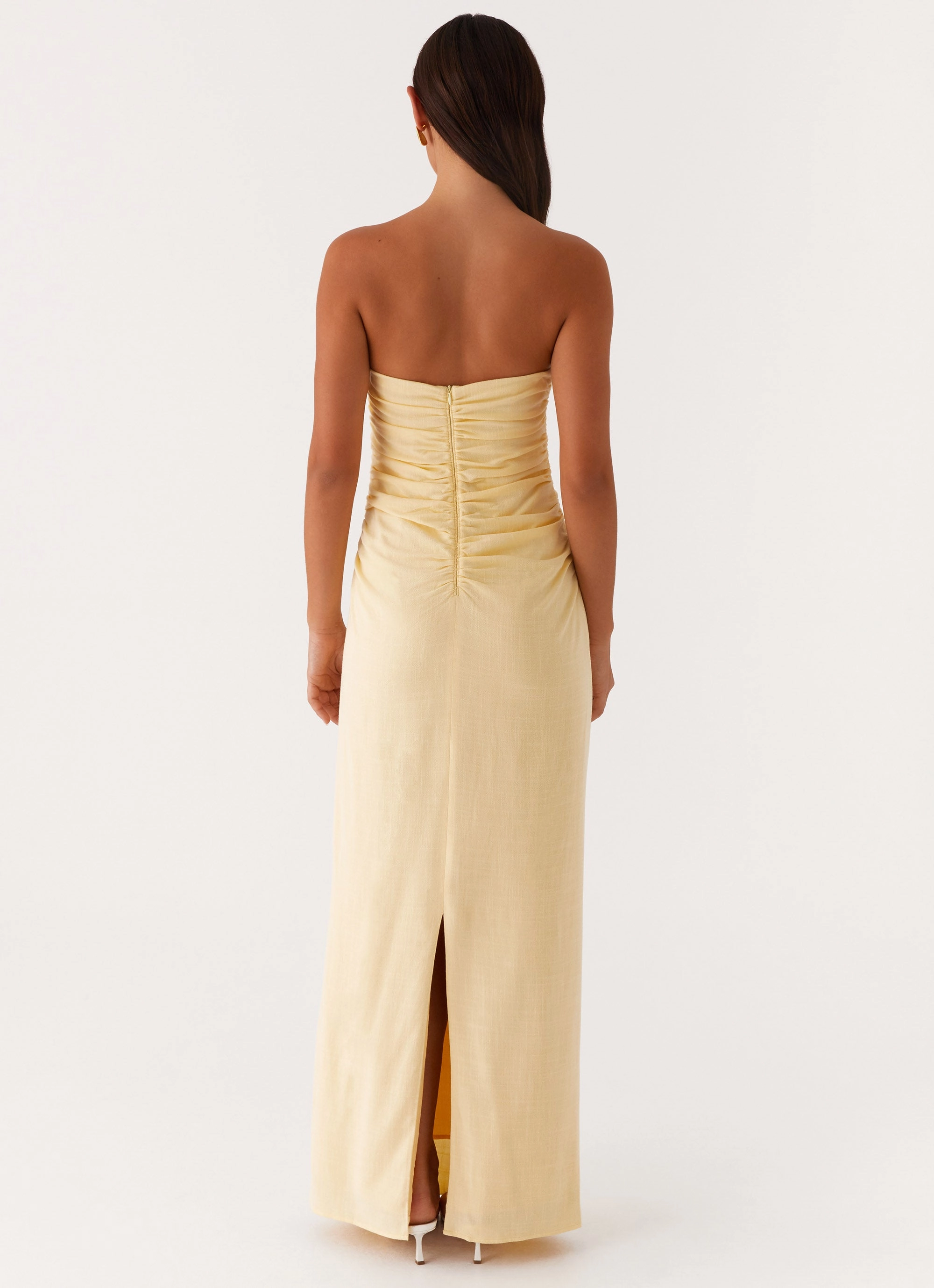 Fashion-forward day dress Xena Gathered Maxi Dress - Yellow