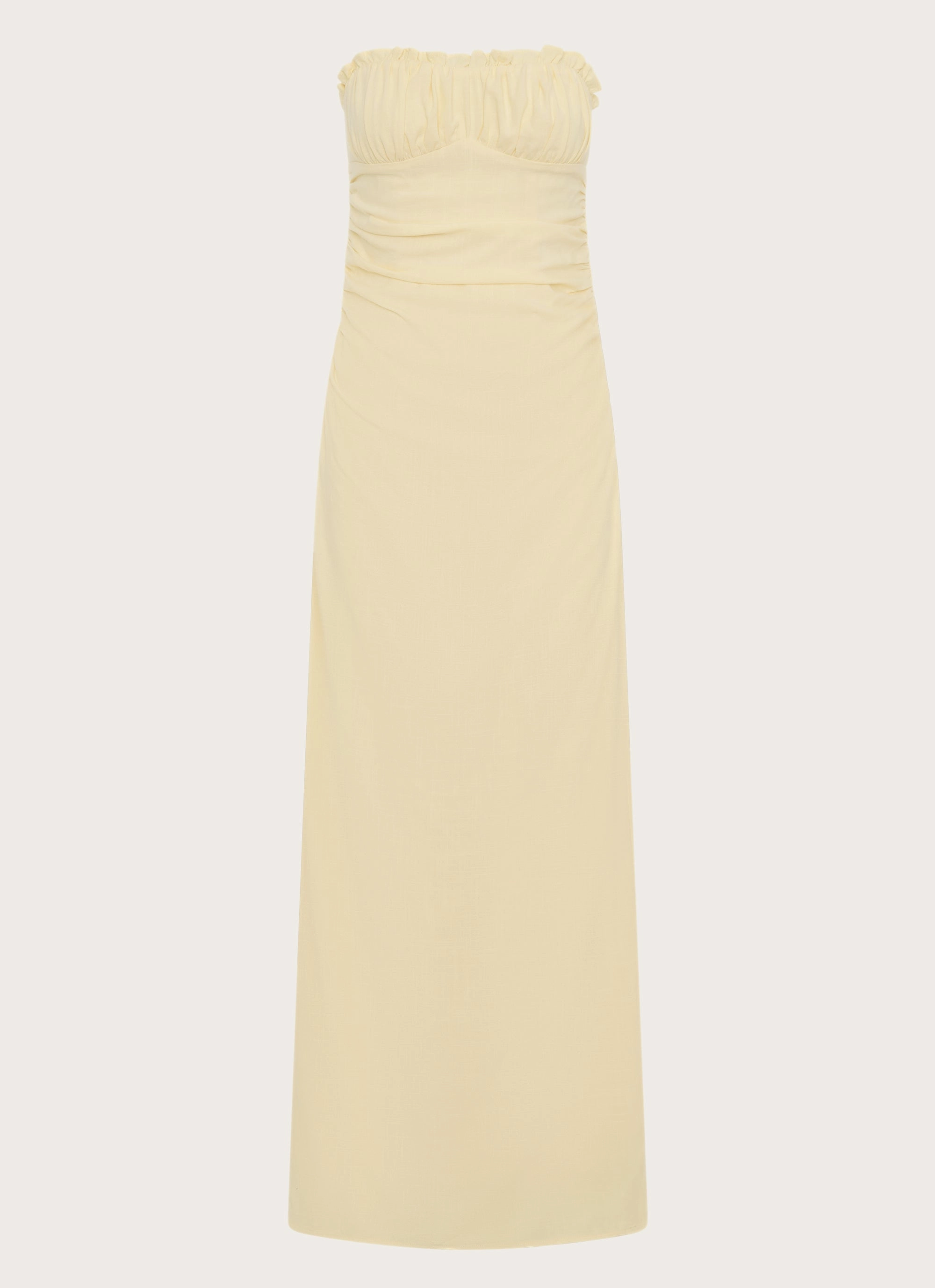 Chilly Wear Xena Gathered Maxi Dress - Yellow