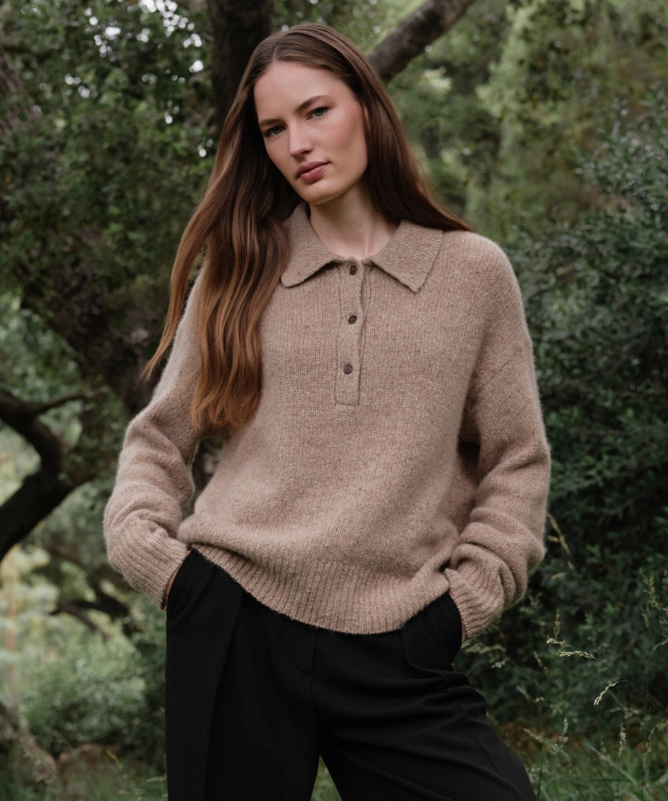 Spandex Integration Cashmere Burke Polo