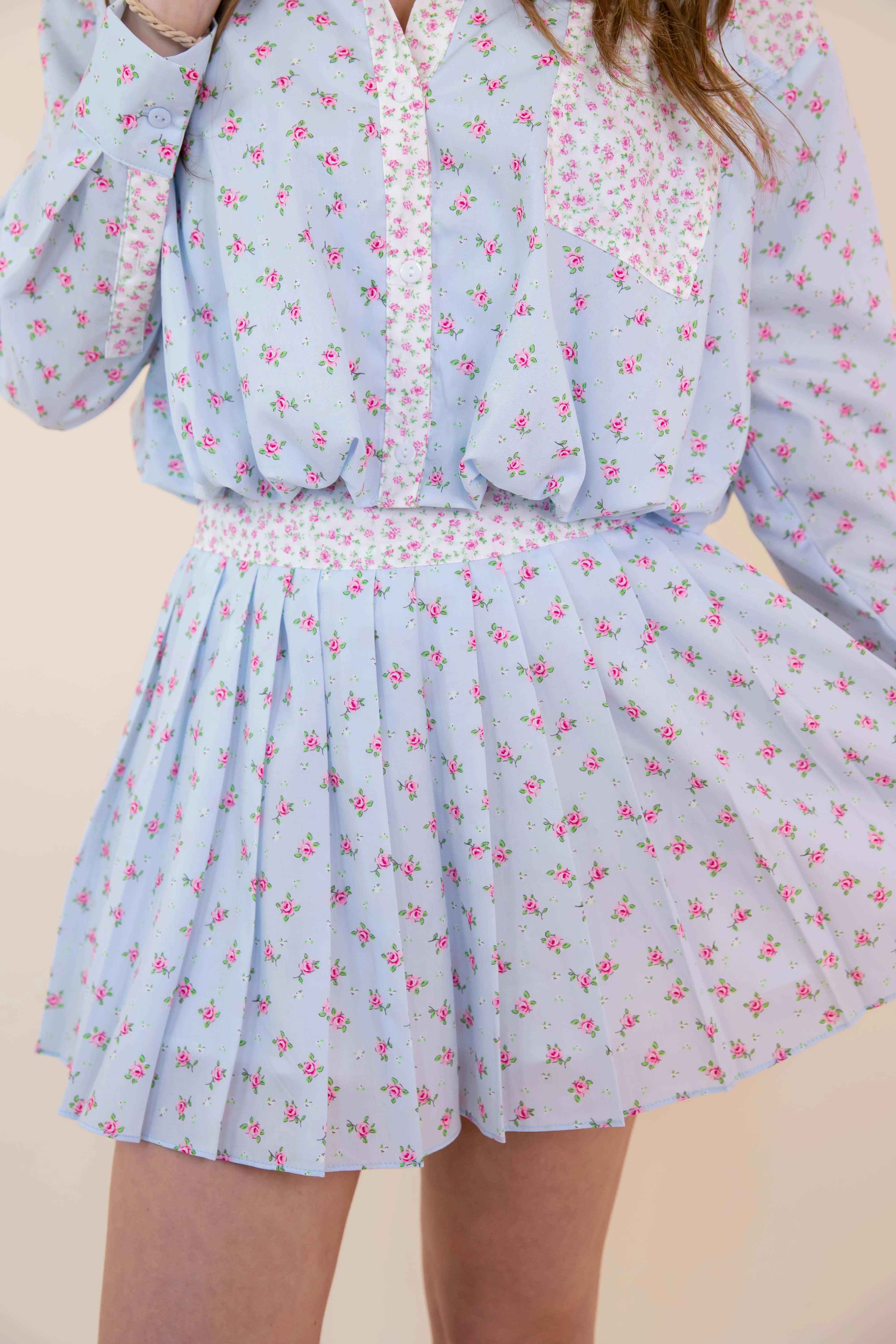 Your Best Days Pleated Mini Skirt Thermal Insulation Layer