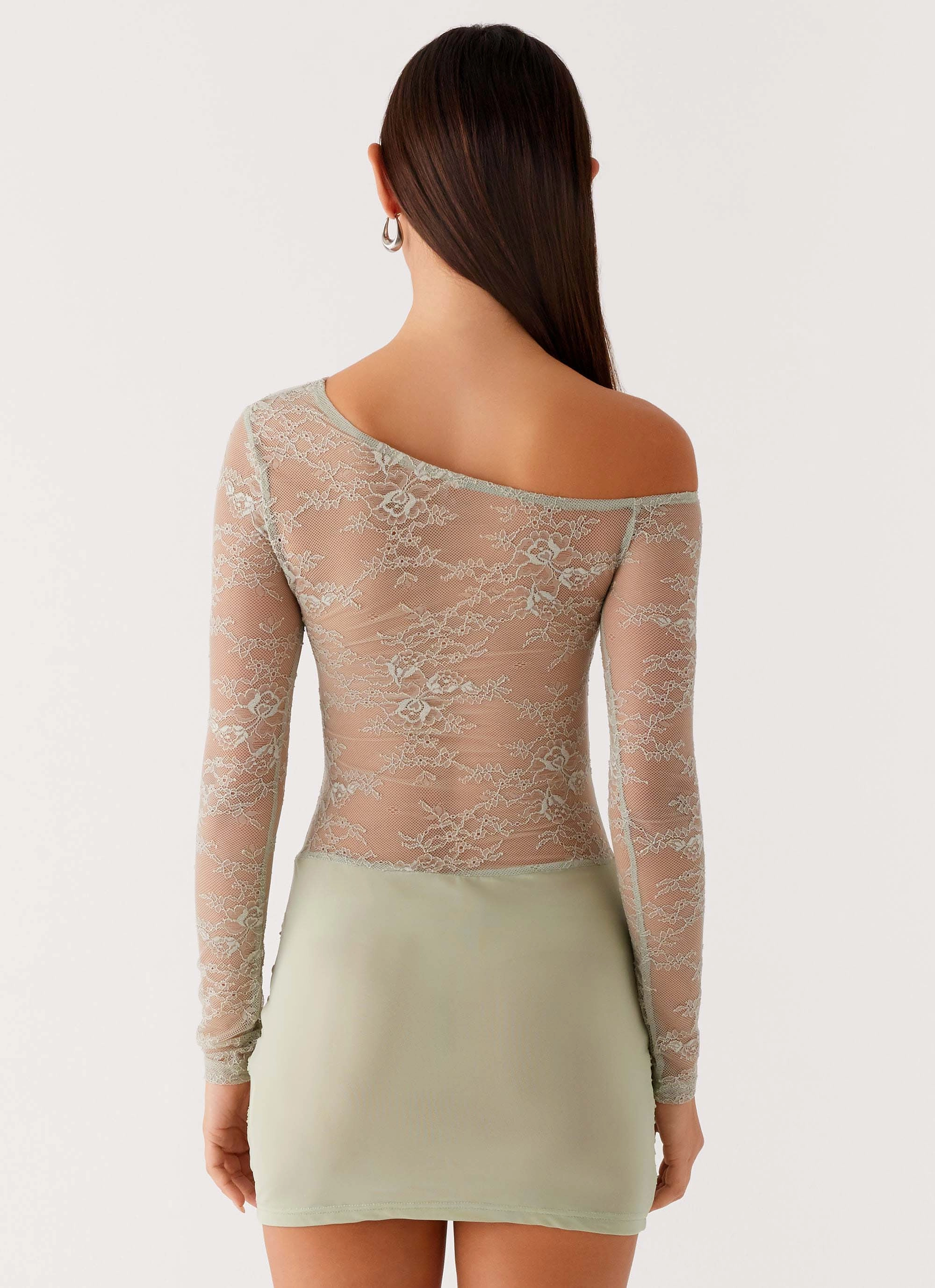 Knot-Detail Zenni Mini Dress - Sage