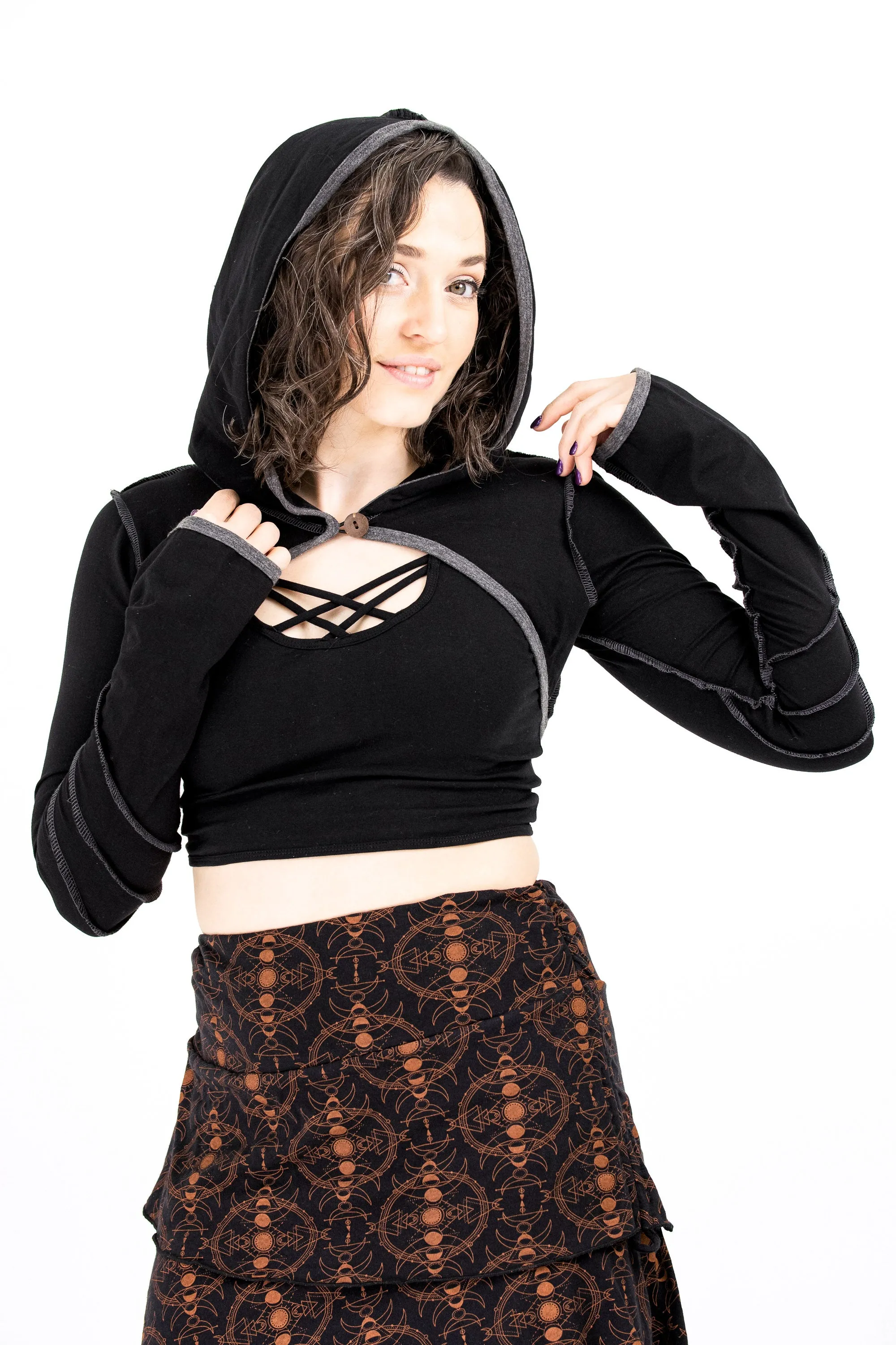 Pixie Shrug w/Piping Anti Static Treatment