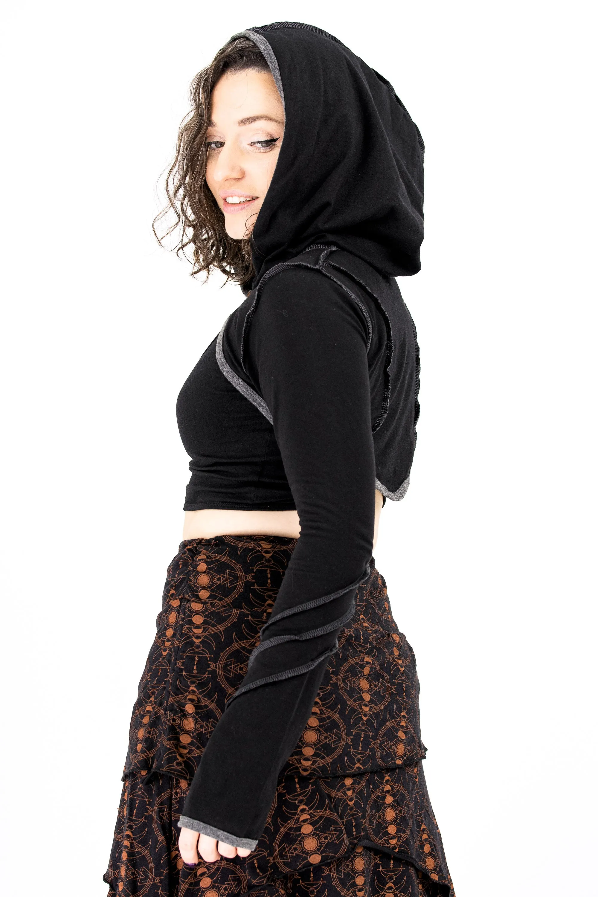 Pixie Shrug w/Piping Abrasion resistant Adjustable Hem Lock System